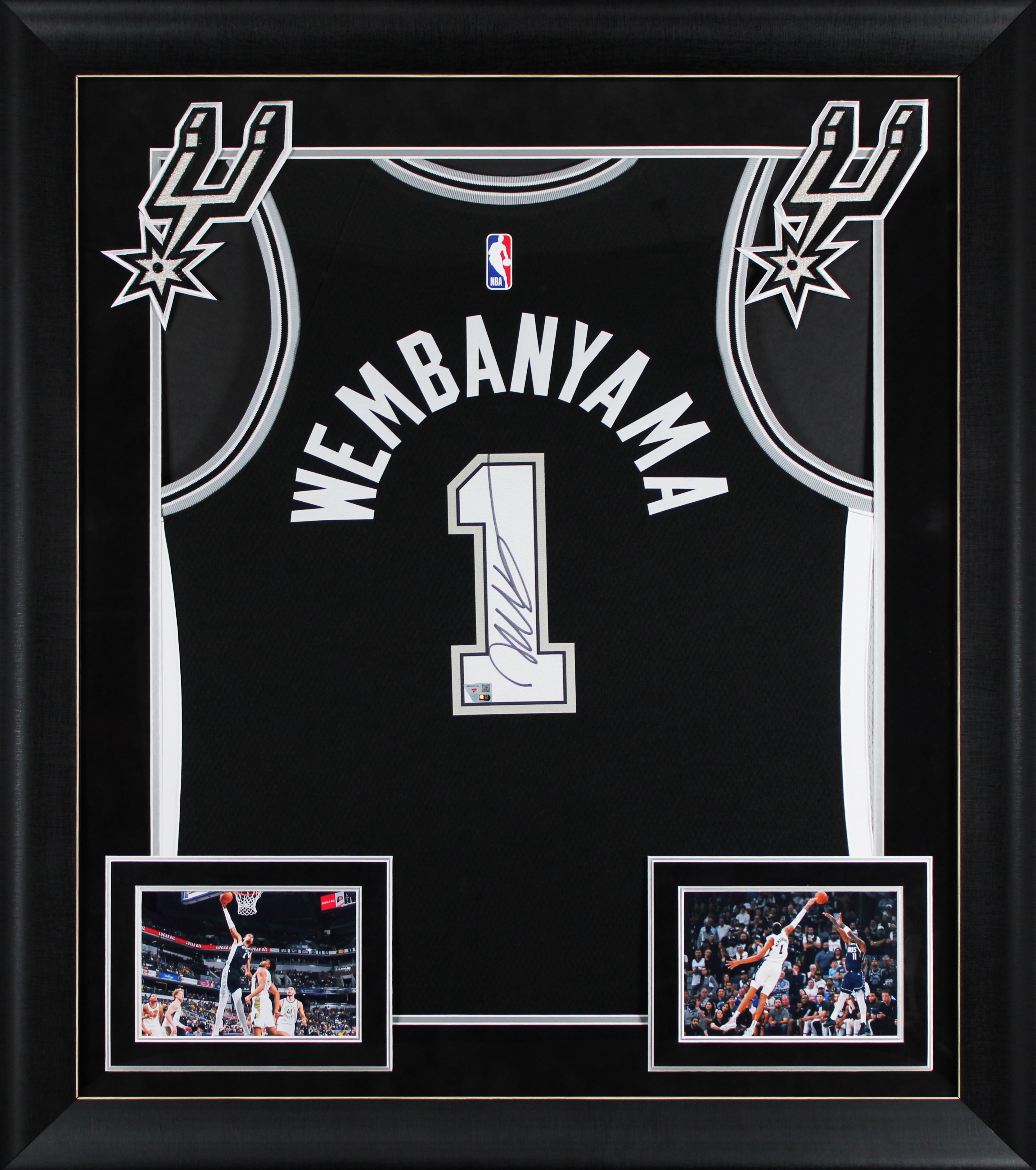 Spurs Victor Wembanyama Signed Black Nike Icon Edition Framed Jersey Fanatics