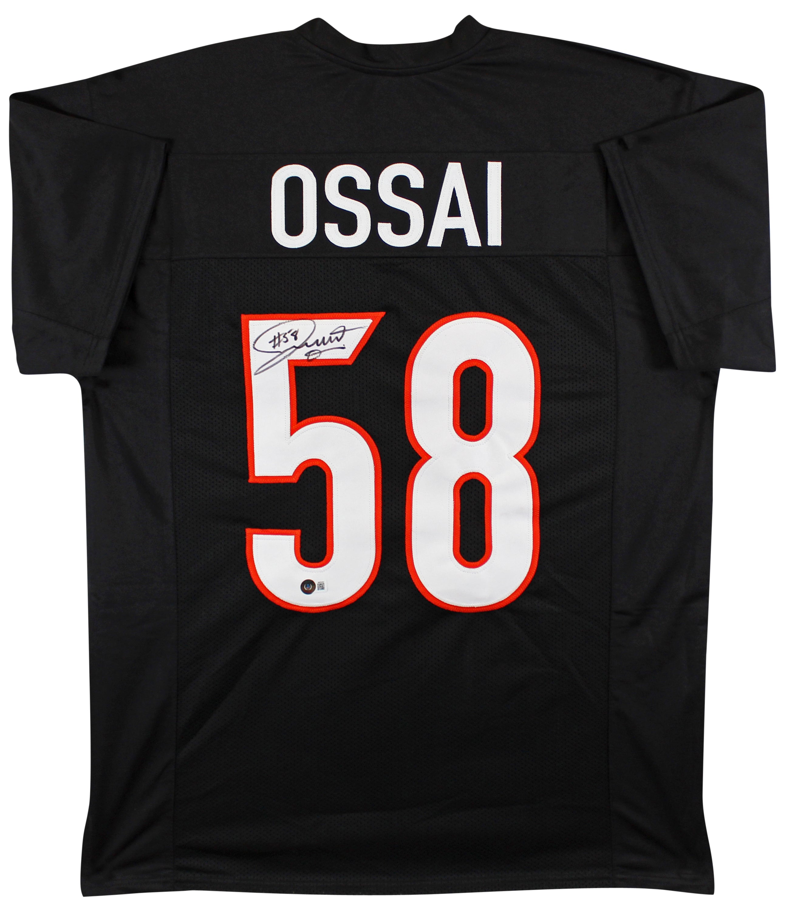 Joseph Ossai Authentic Signed Black Pro Style Jersey Autographed BAS Witnessed 2