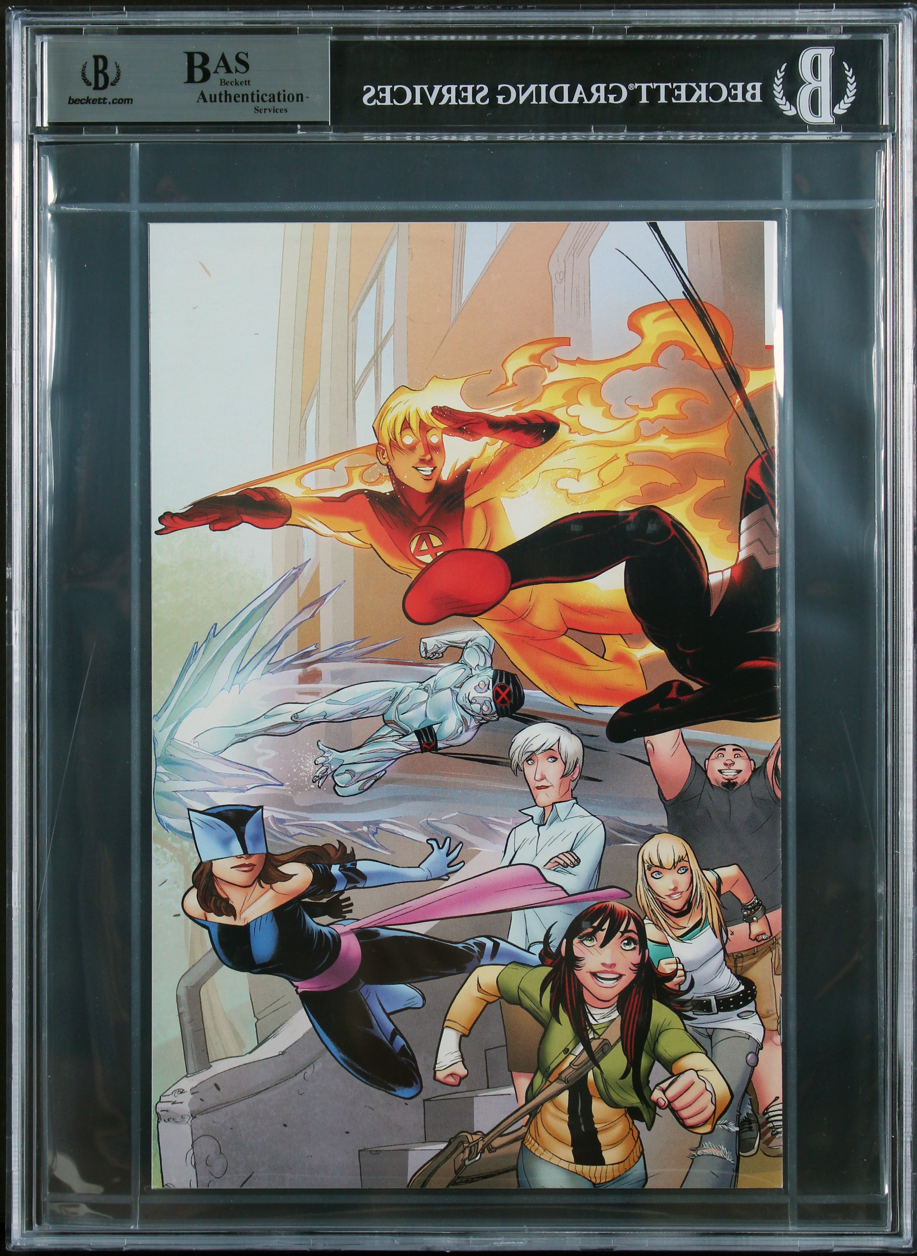 (3) Stan Lee, Romita, & Bendis Signed Ultimate Spider-Man #001 Comic BAS Slabbed