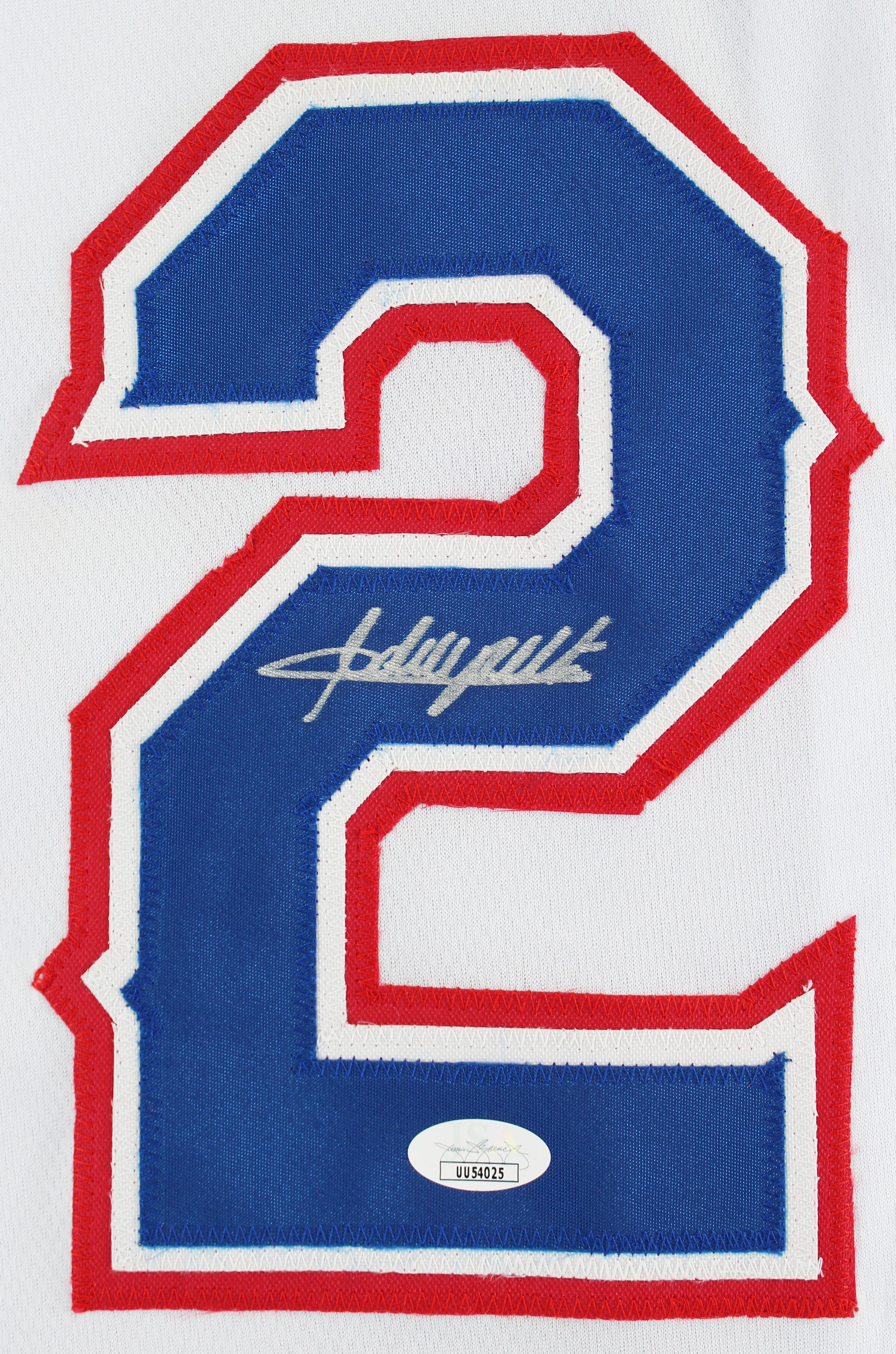 Adrian Beltre Authentic Signed White Pro Style Jersey Autographed JSA