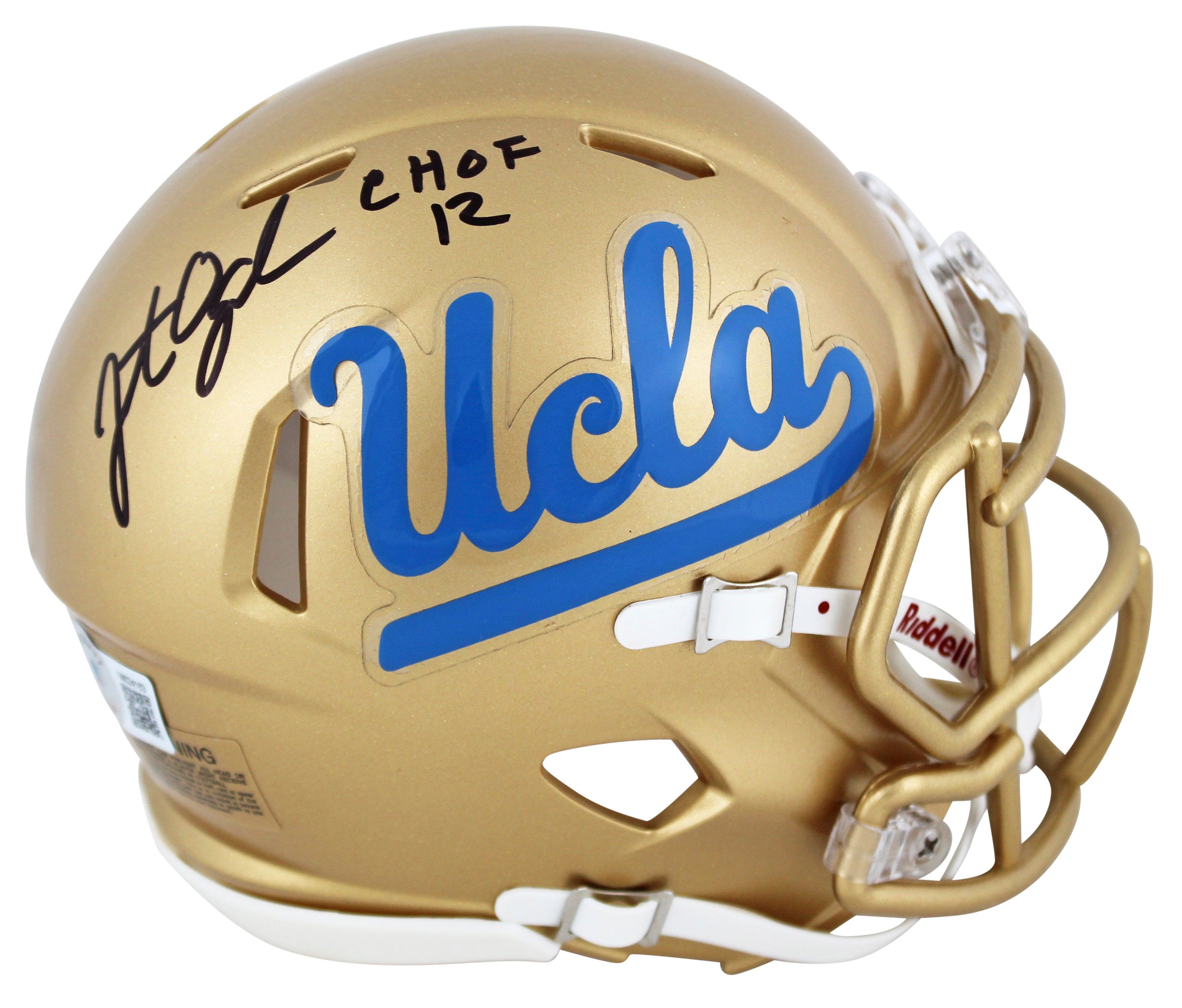 UCLA Jonathan Ogden "CHOF 12" Authentic Signed Speed Mini Helmet BAS Witnessed