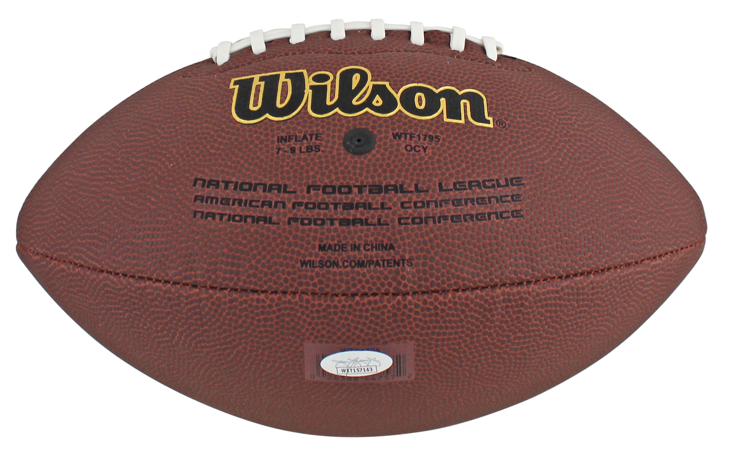 Panthers Miles Sanders Authentic Signed Wilson Super Grip Nfl Football JSA Witness