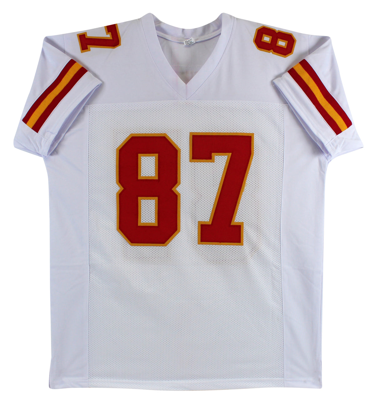 Travis Kelce Authentic Signed White Pro Style Jersey Autographed BAS Witnessed