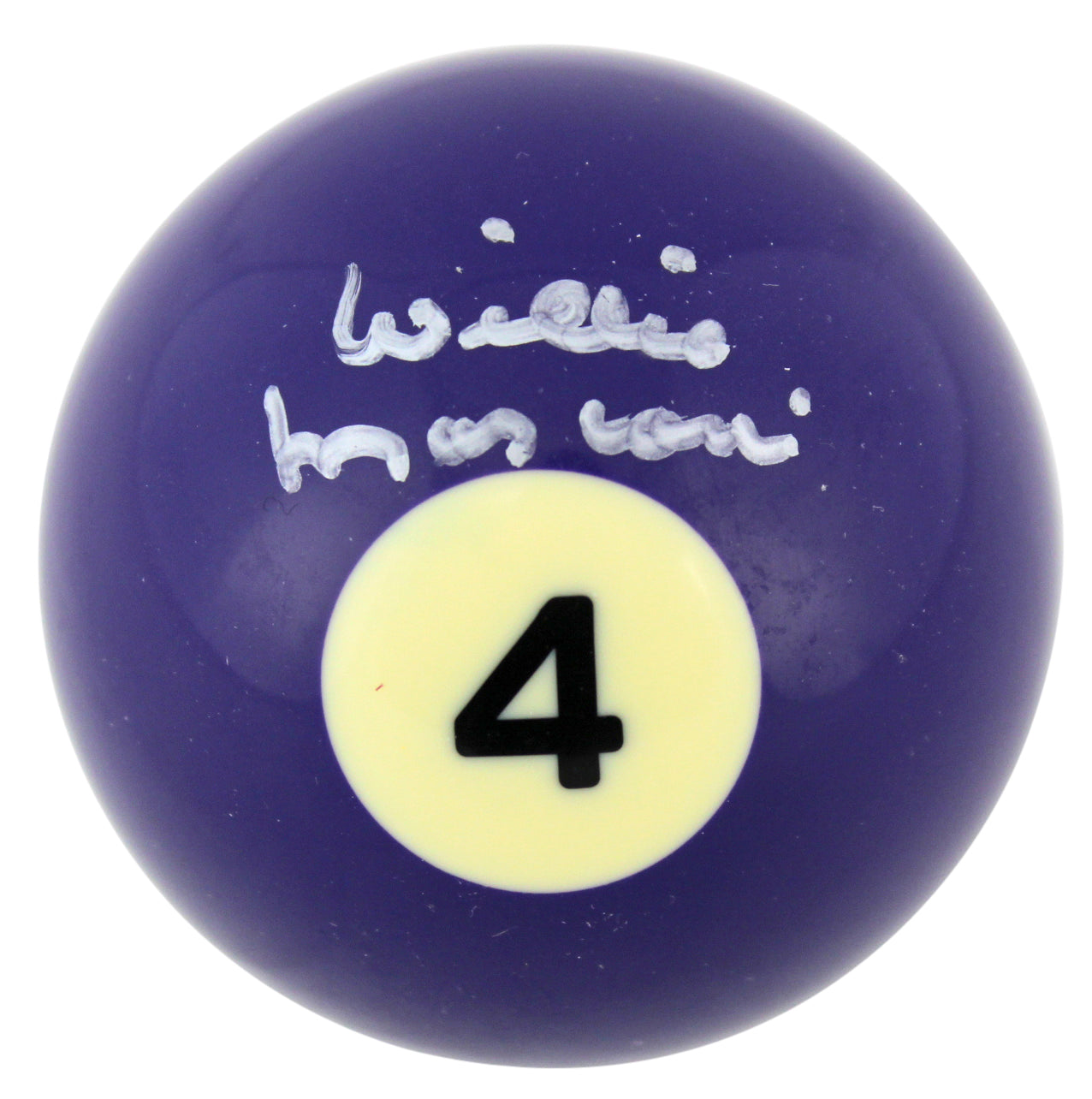 Willie Mosconi Authentic Signed #4 Billiards Pool Ball PSA/DNA #AA82176