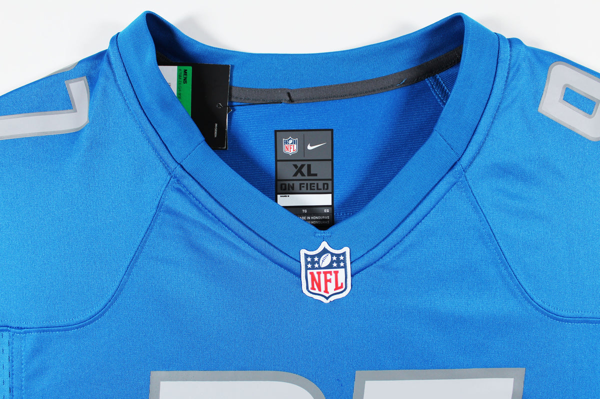 Lions Aidan Hutchinson Authentic Signed Blue Nike Jersey BAS Witnessed