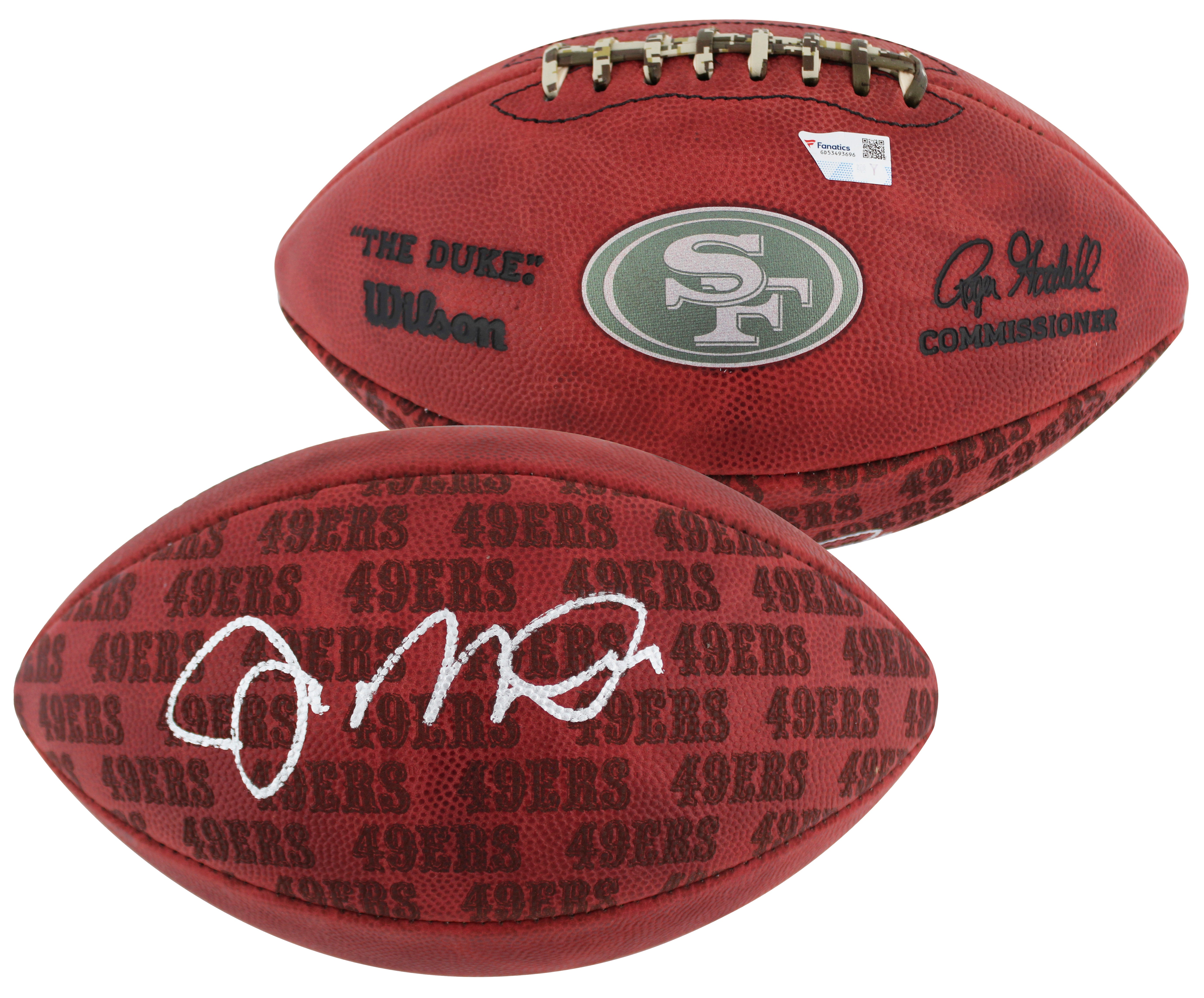 49ers Joe Montana Signed Wilson "The Duke" Team Showcase Nfl Football Fanatics