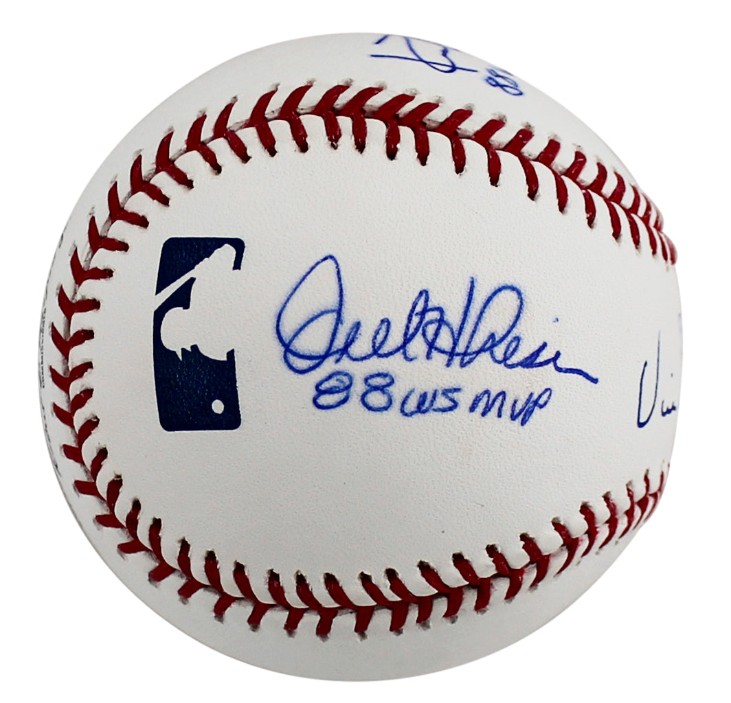Dodgers (4) Scully, Hershiser, Lasorda & Gibson "88 WSC" Signed Oml Baseball BAS