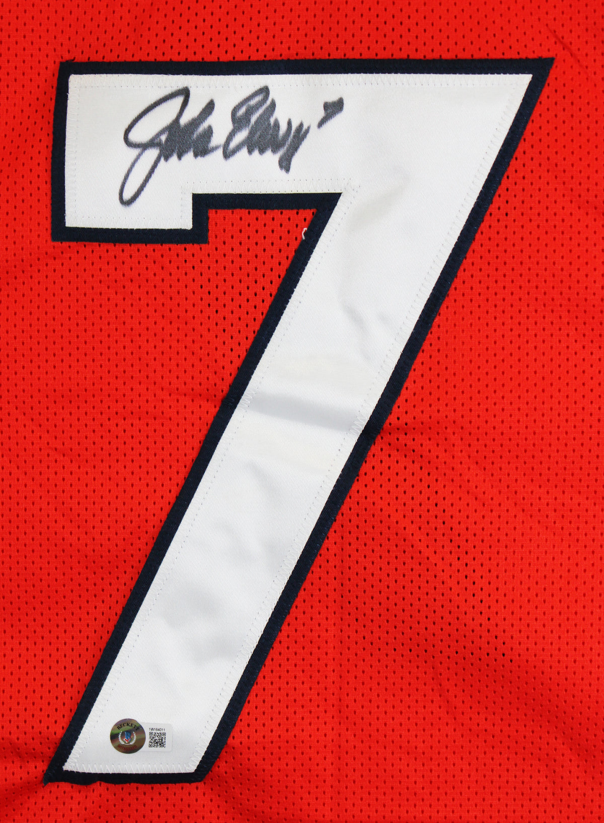 John Elway Authentic Signed Orange/Navy Pro Style Jersey BAS Witnessed