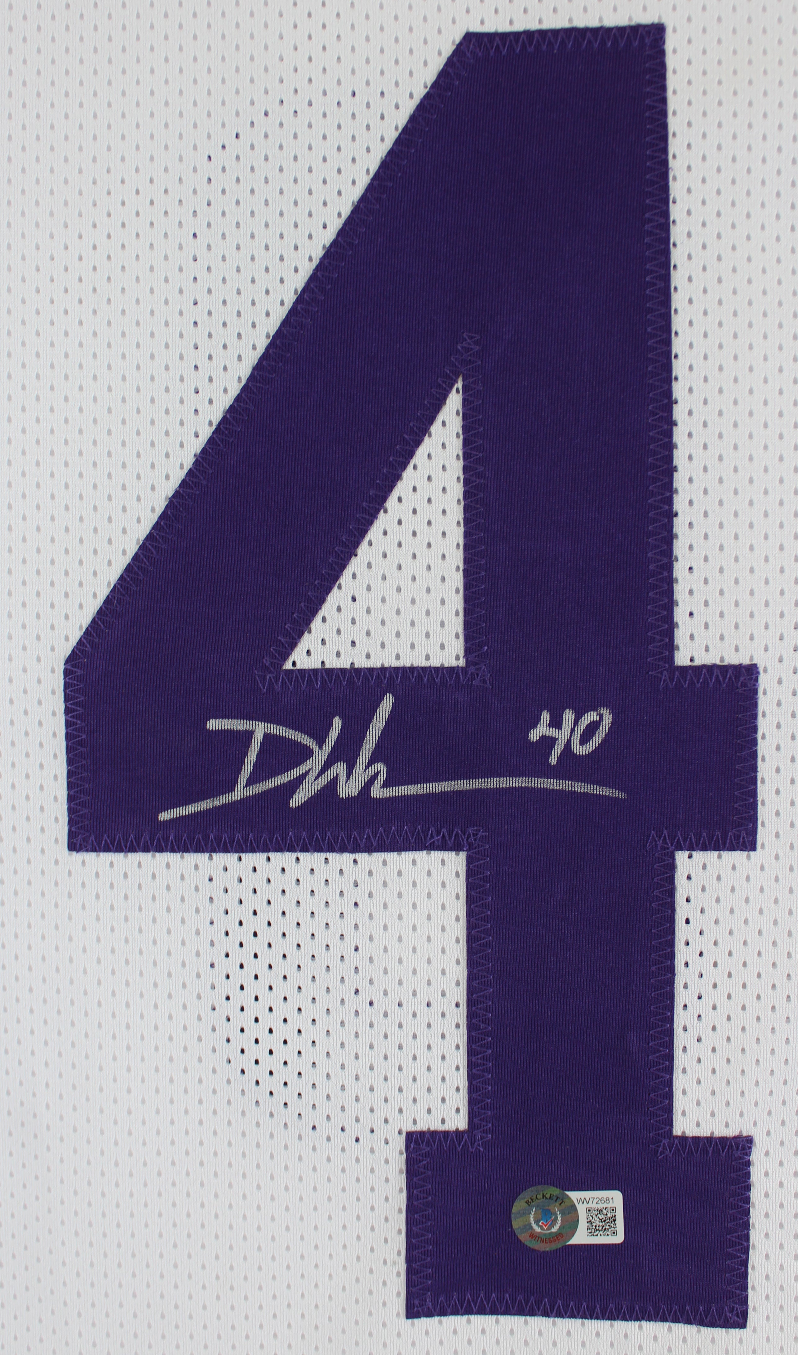 LSU Devin White Authentic Signed White Pro Style Jersey Autographed BAS Witness