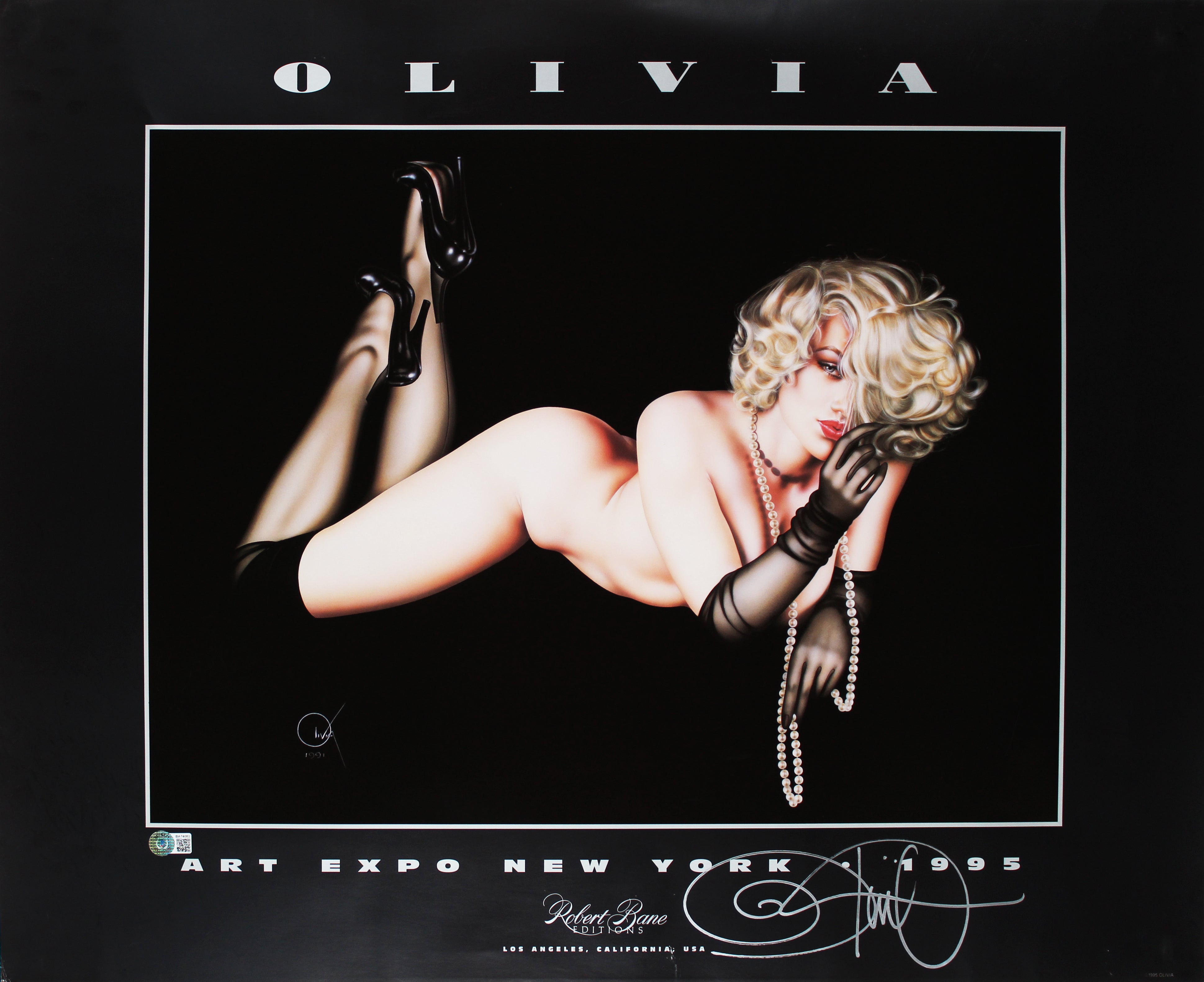 Olivia De Berardinis Signed 24x29.5 Art Expo New York Poster BAS #BA74082
