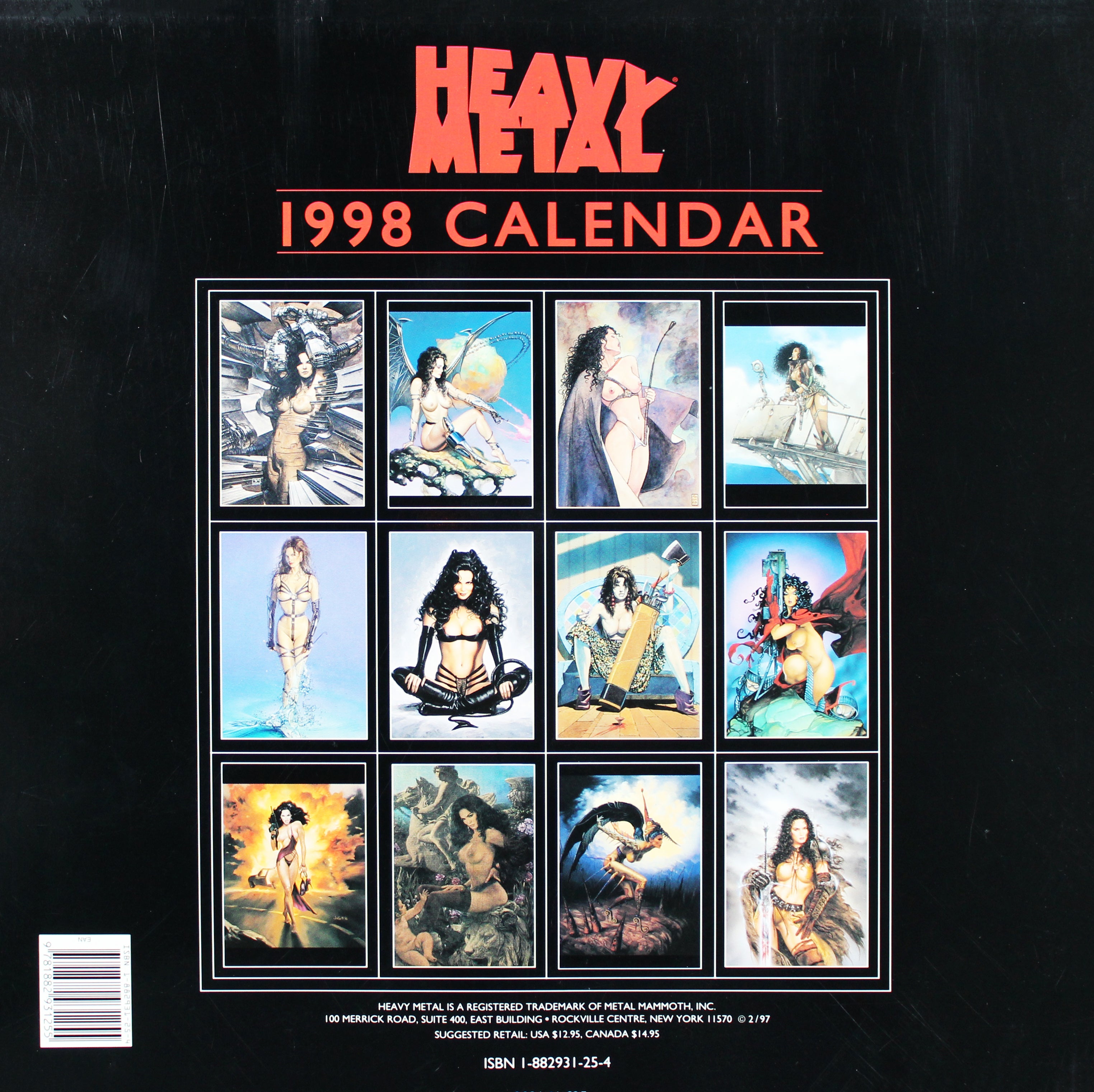 Julie Strain Authentic Signed 1998 Heavy Metal Calendar BAS #BA74089