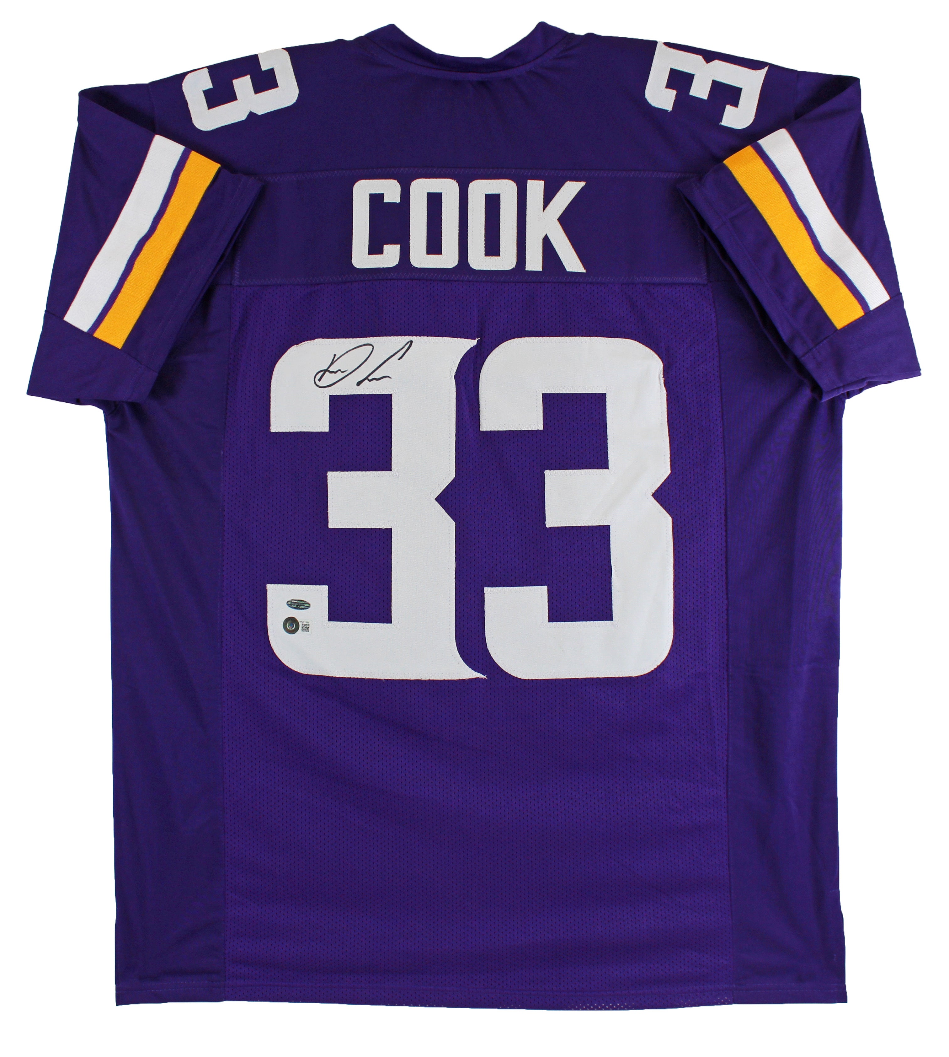 Dalvin Cook Authentic Signed Purple Pro Style Jersey Autographed BAS Witnessed