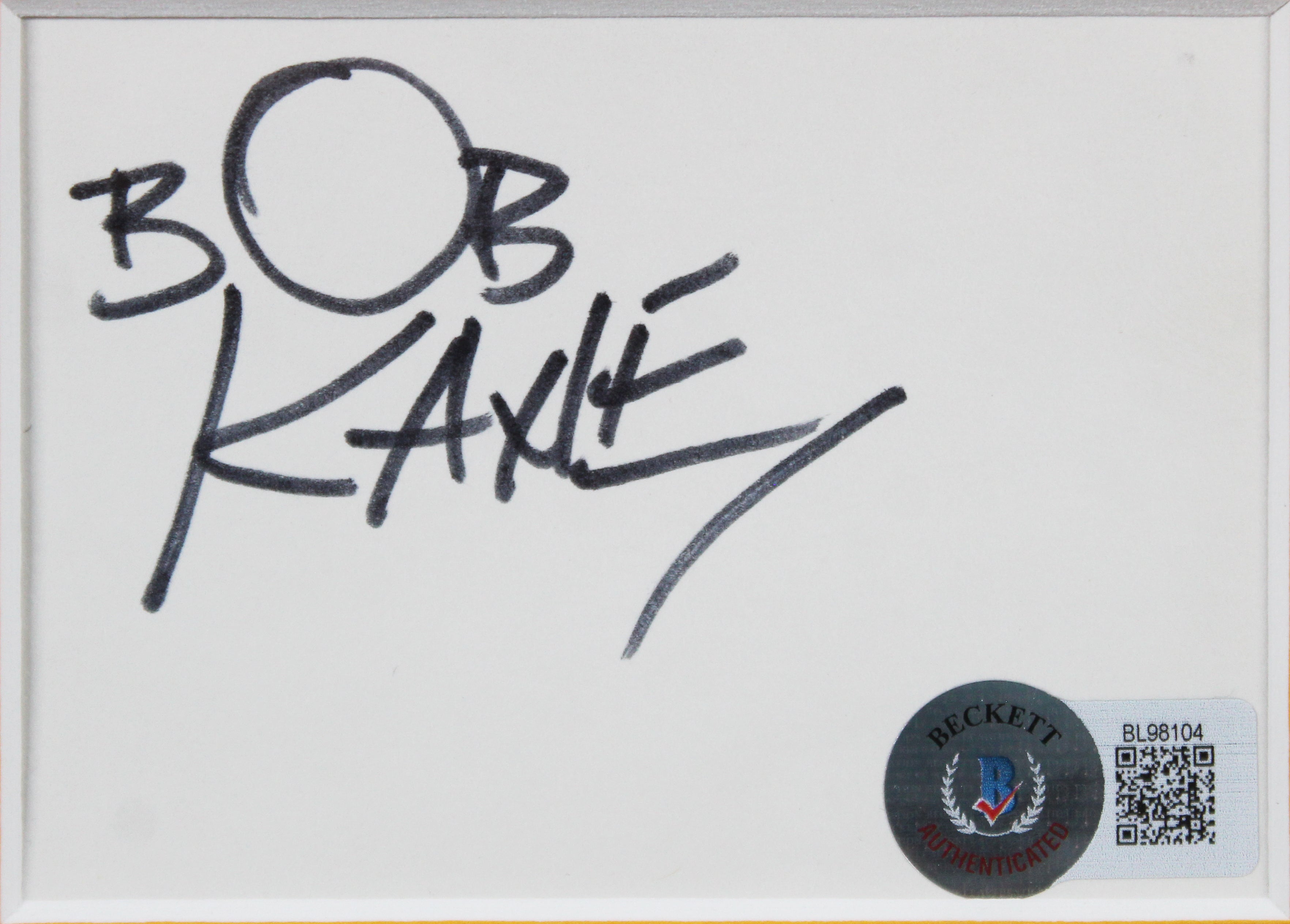 Bob Kane Batman Authentic Signed 3x5 Index Card Framed Display BAS #BL98104