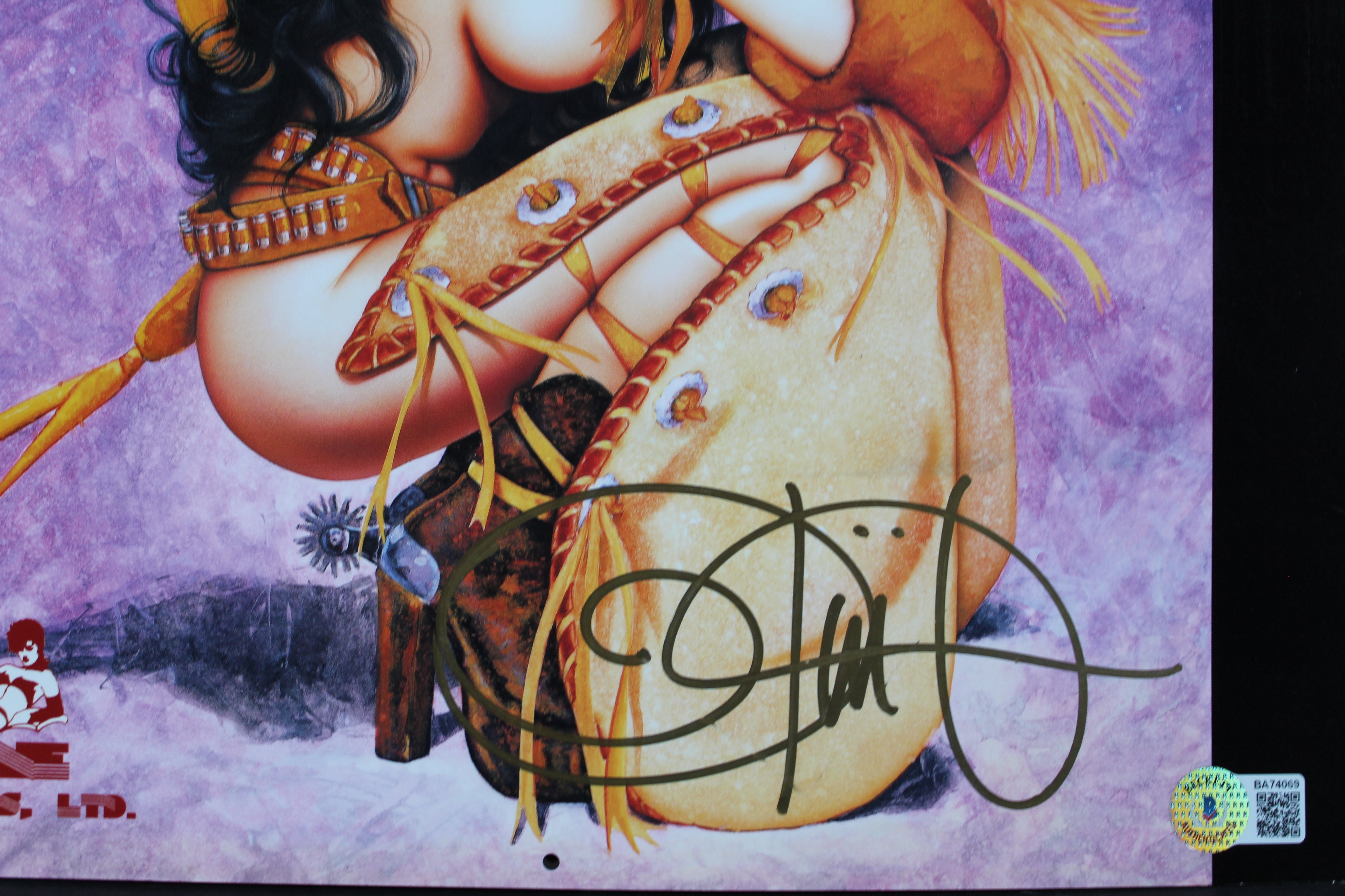 Olivia De Berardinis Heavy Metal Authentic Signed 1999 Art Calendar BAS #BA74069