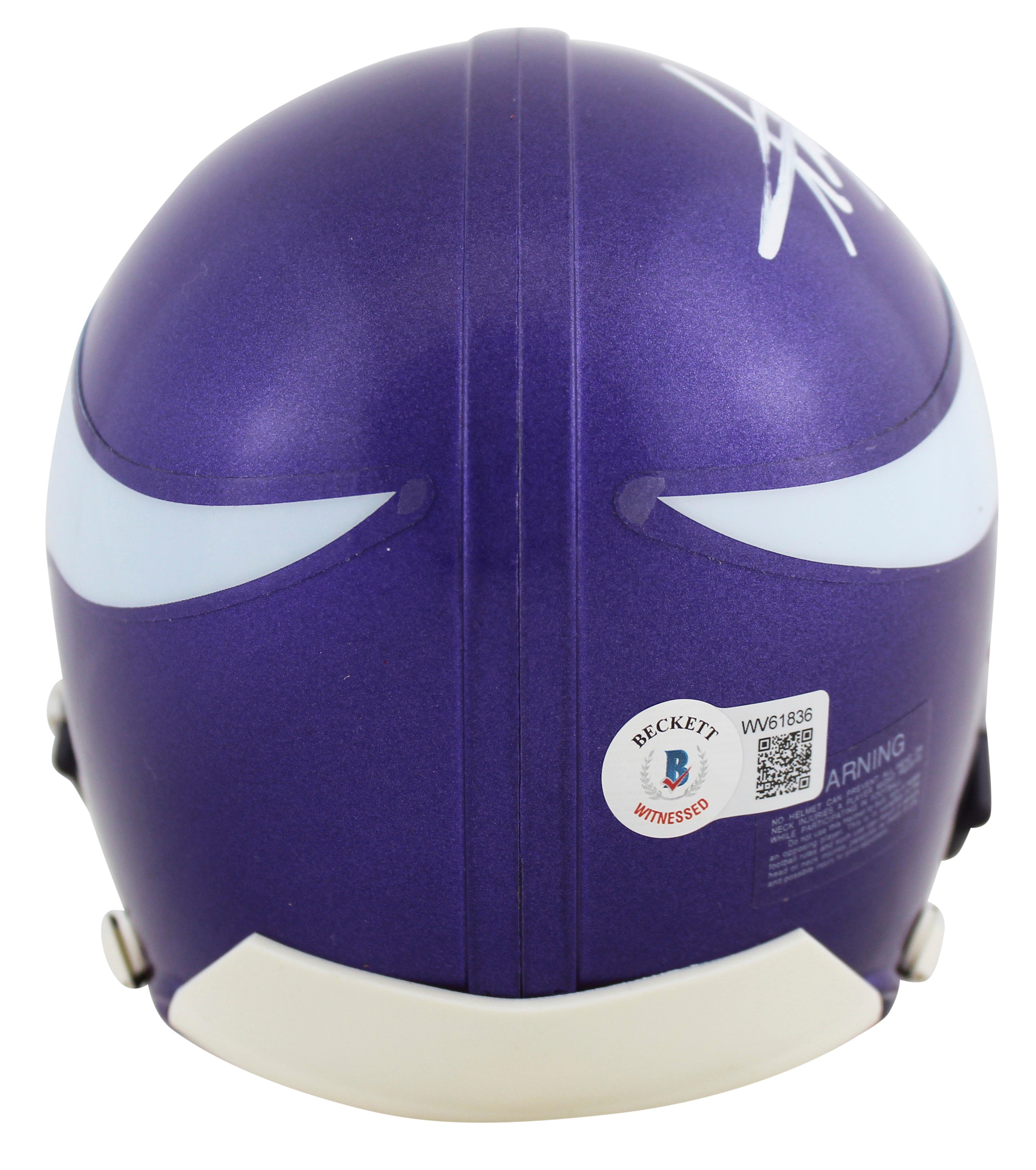 Vikings Adrian Peterson Authentic Signed 06-12 TB Rep Mini Helmet BAS Witnessed