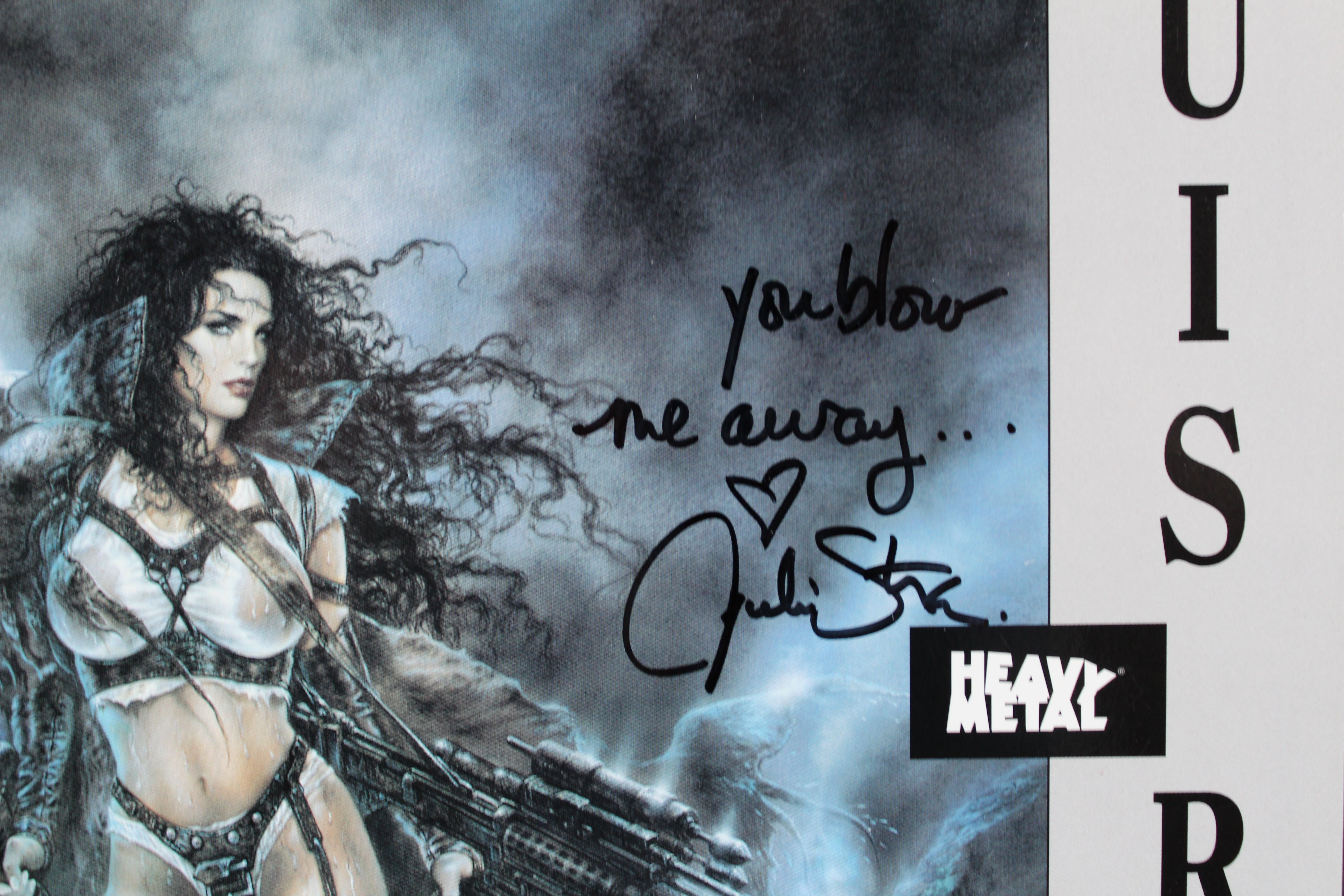 Julie Strain Heavy Metal Authentic Signed 1999 Luis Royo Calendar BAS #BA74090