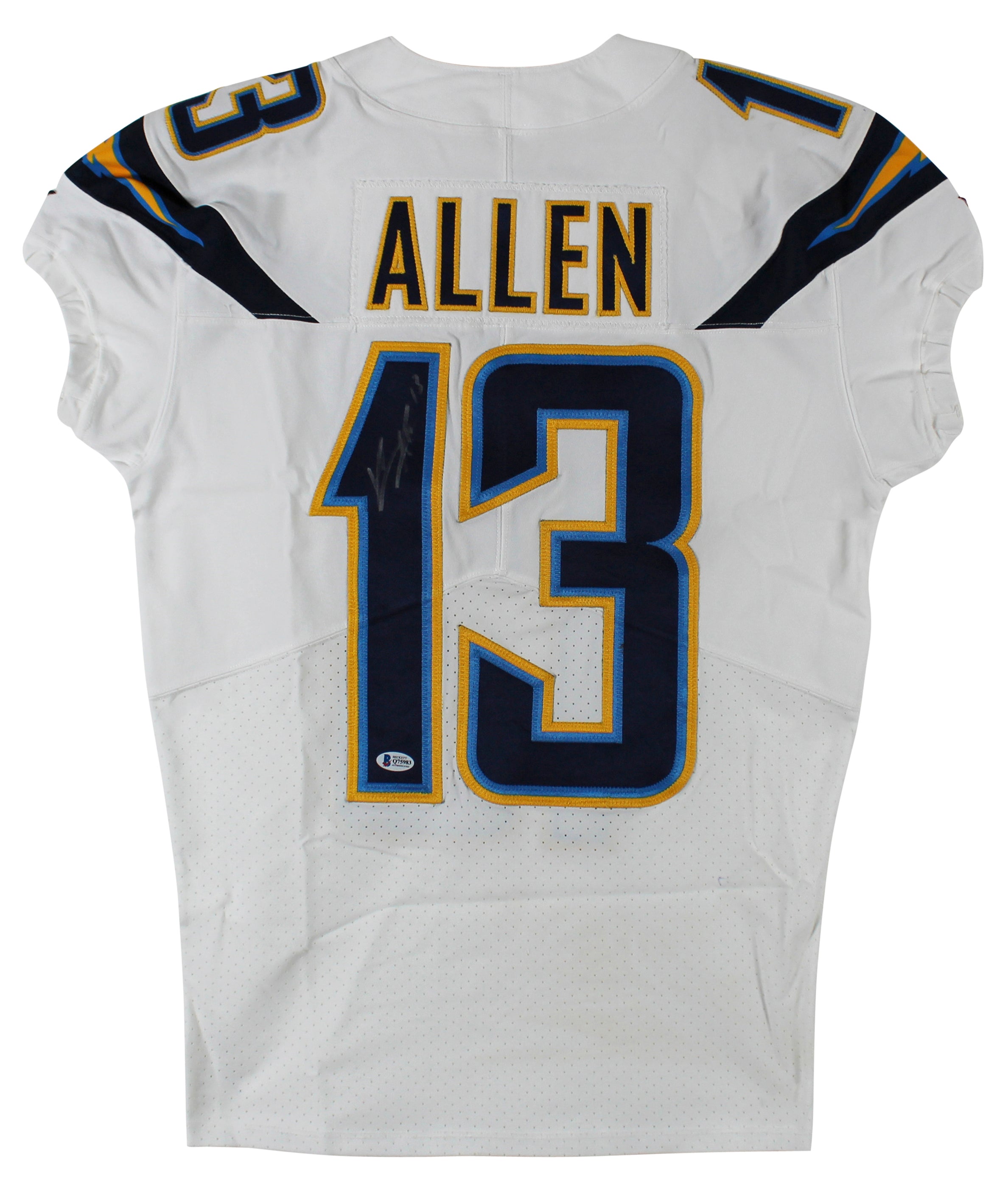 Chargers Keenan Allen Signed Photomatched 2018 Game Used White Nike