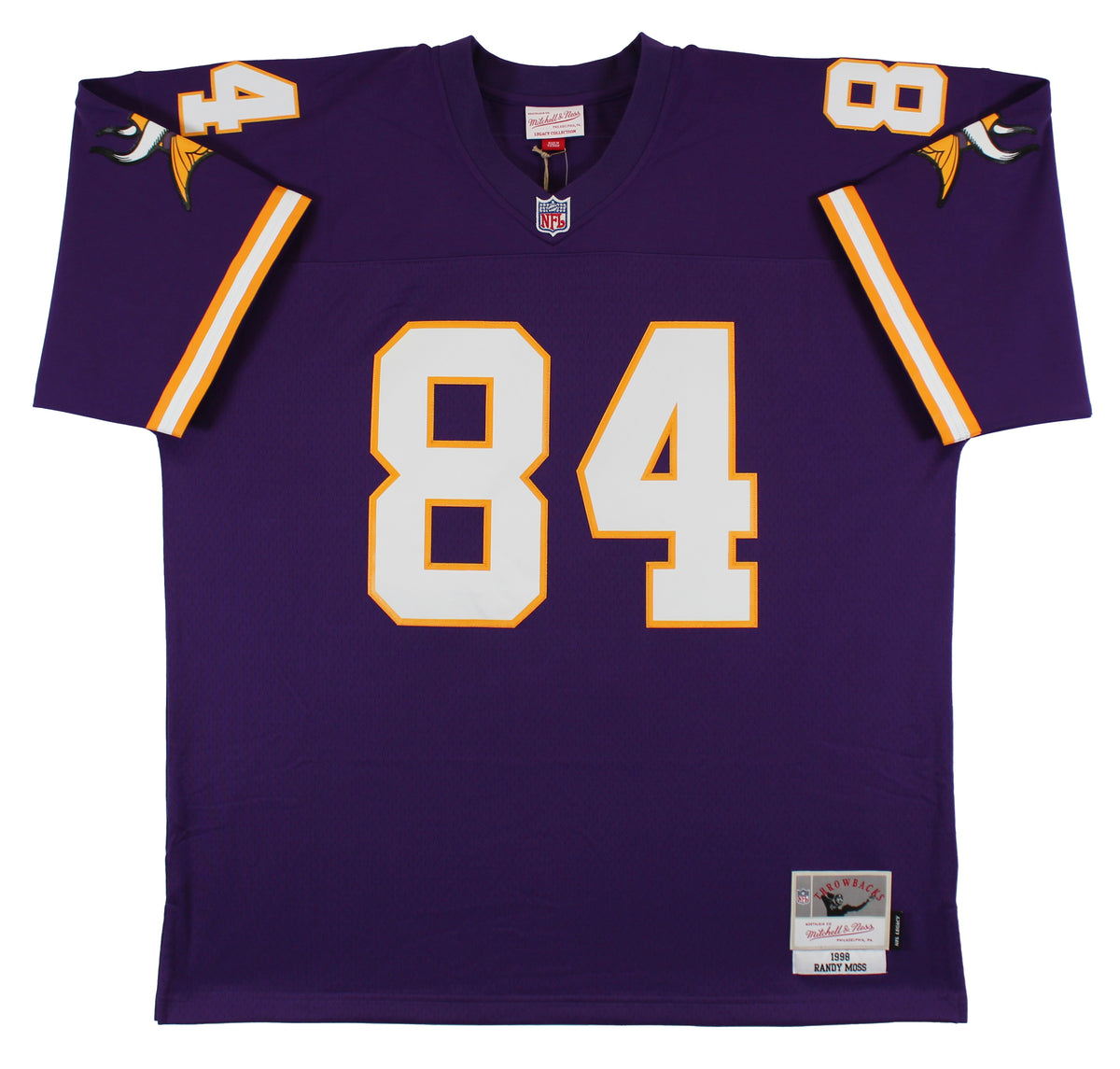 Vikings Randy Moss "Straight Cash Homie" Signed Purple M&N Jersey BAS Witnessed