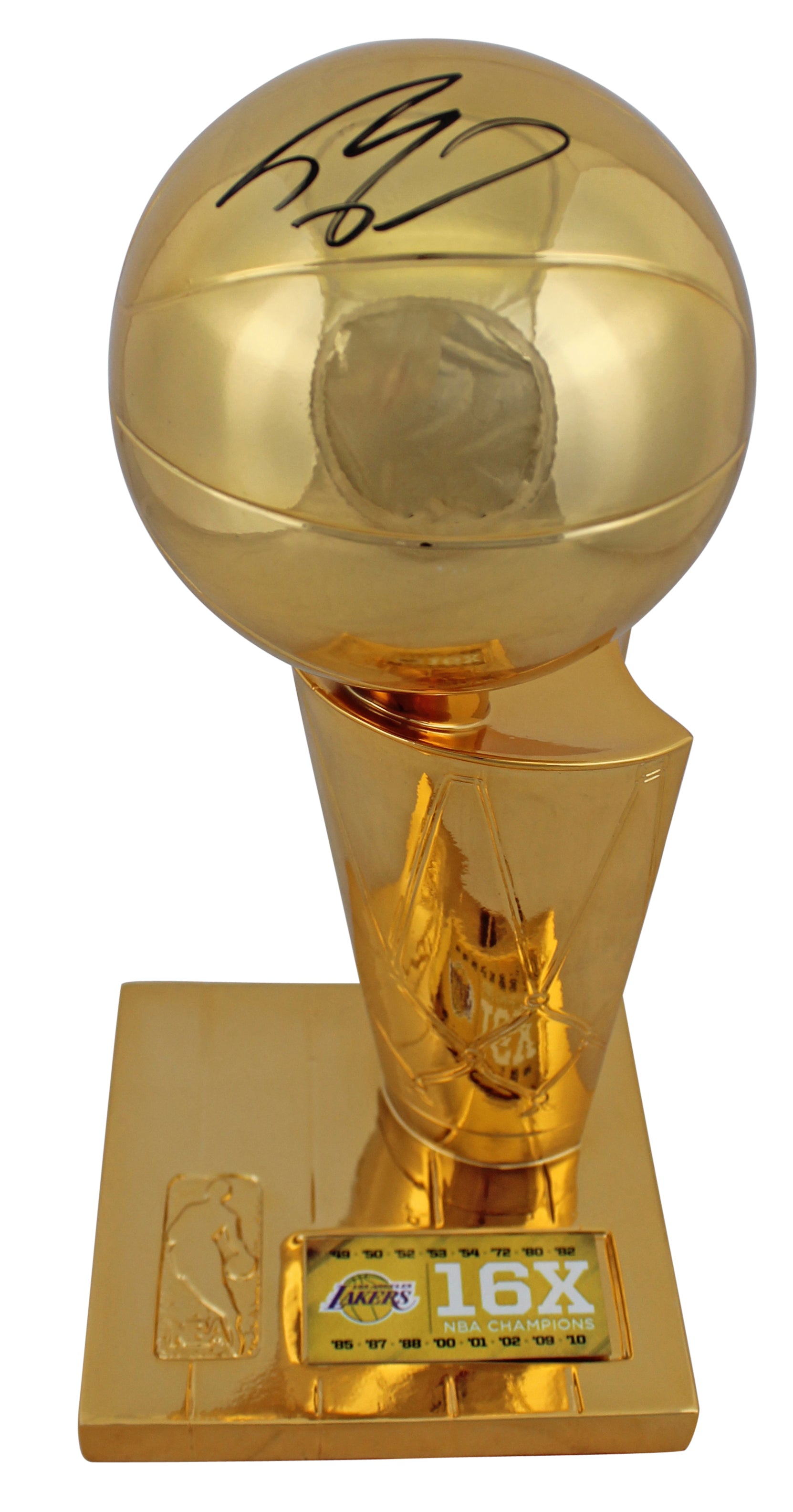 Lakers Shaquille O'Neal Authentic Signed 12" Replica Larry O'Brien Trophy BAS