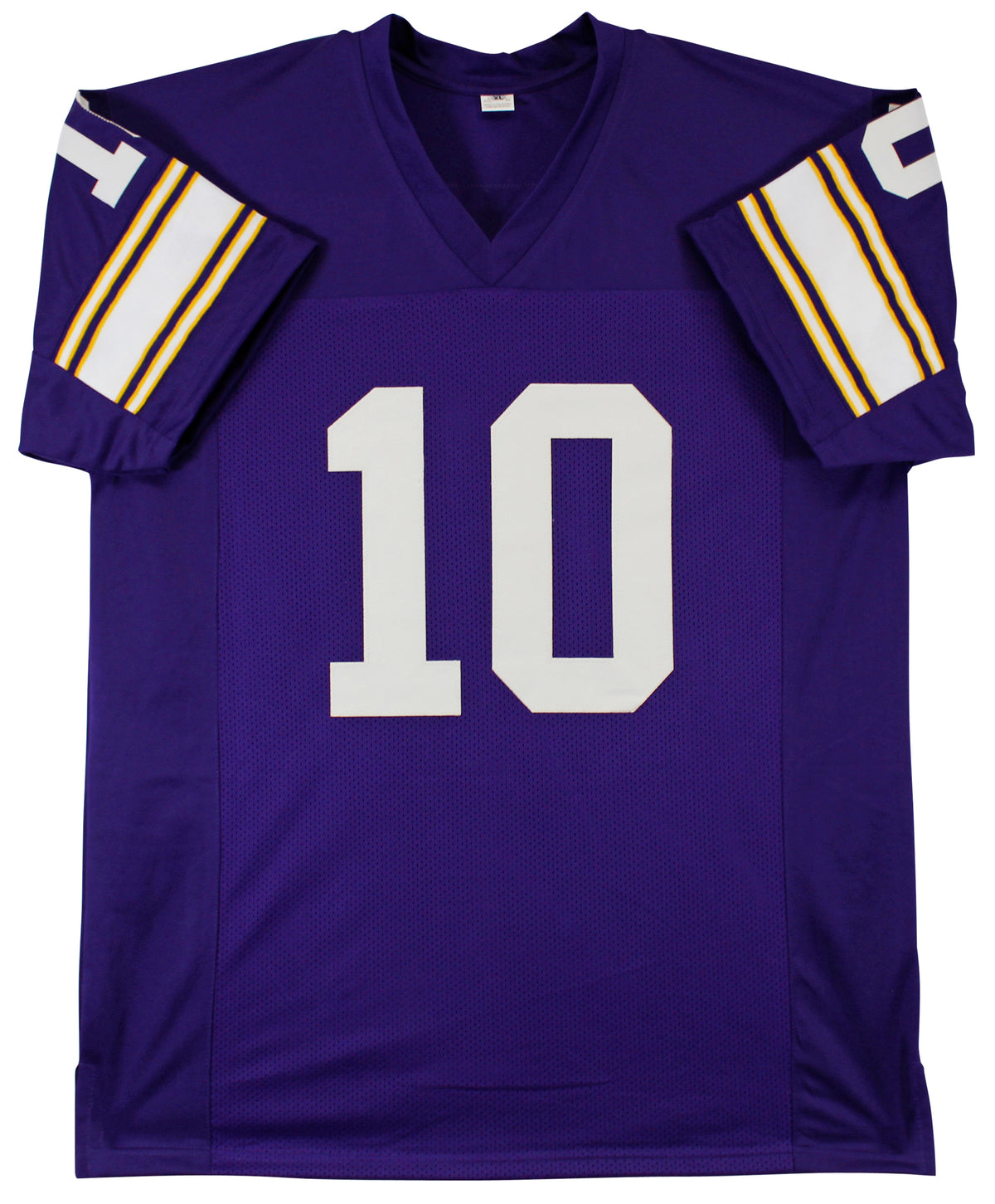 Fran Tarkenton "HOF 86" Signed Purple Pro Style Jersey BAS Witnessed #1W205271