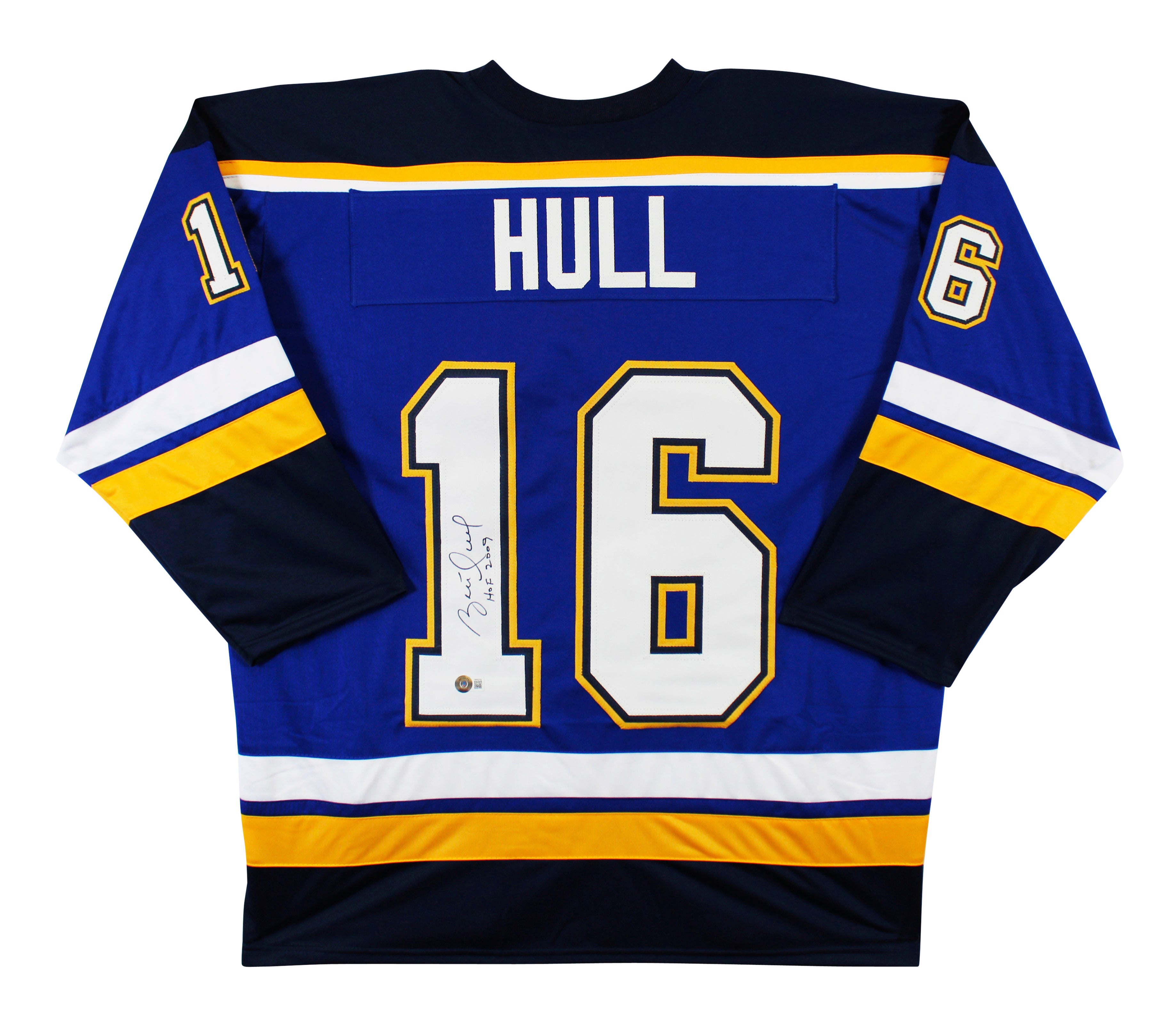 Brett Hull "HOF 2009" Authentic Signed Blue Pro Style Jersey BAS Witnessed