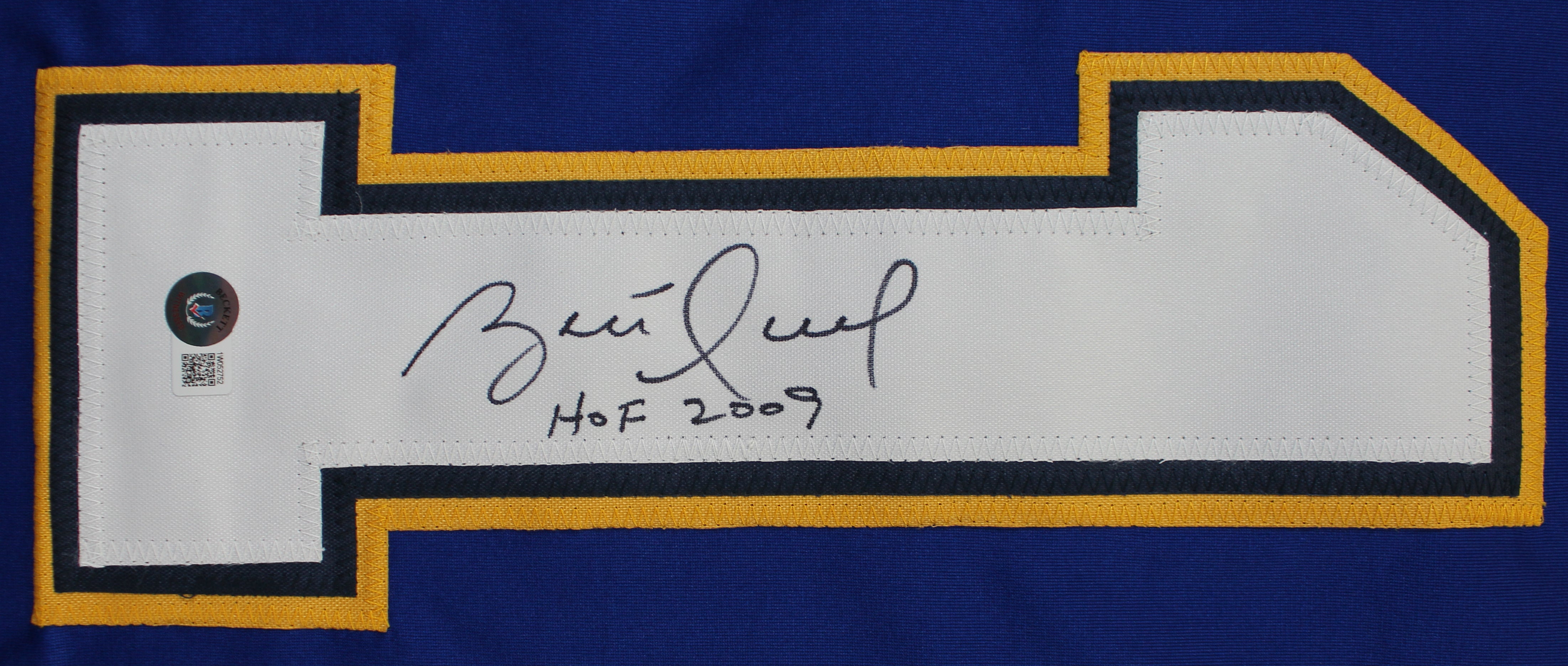 Brett Hull "HOF 2009" Authentic Signed Blue Pro Style Jersey BAS Witnessed