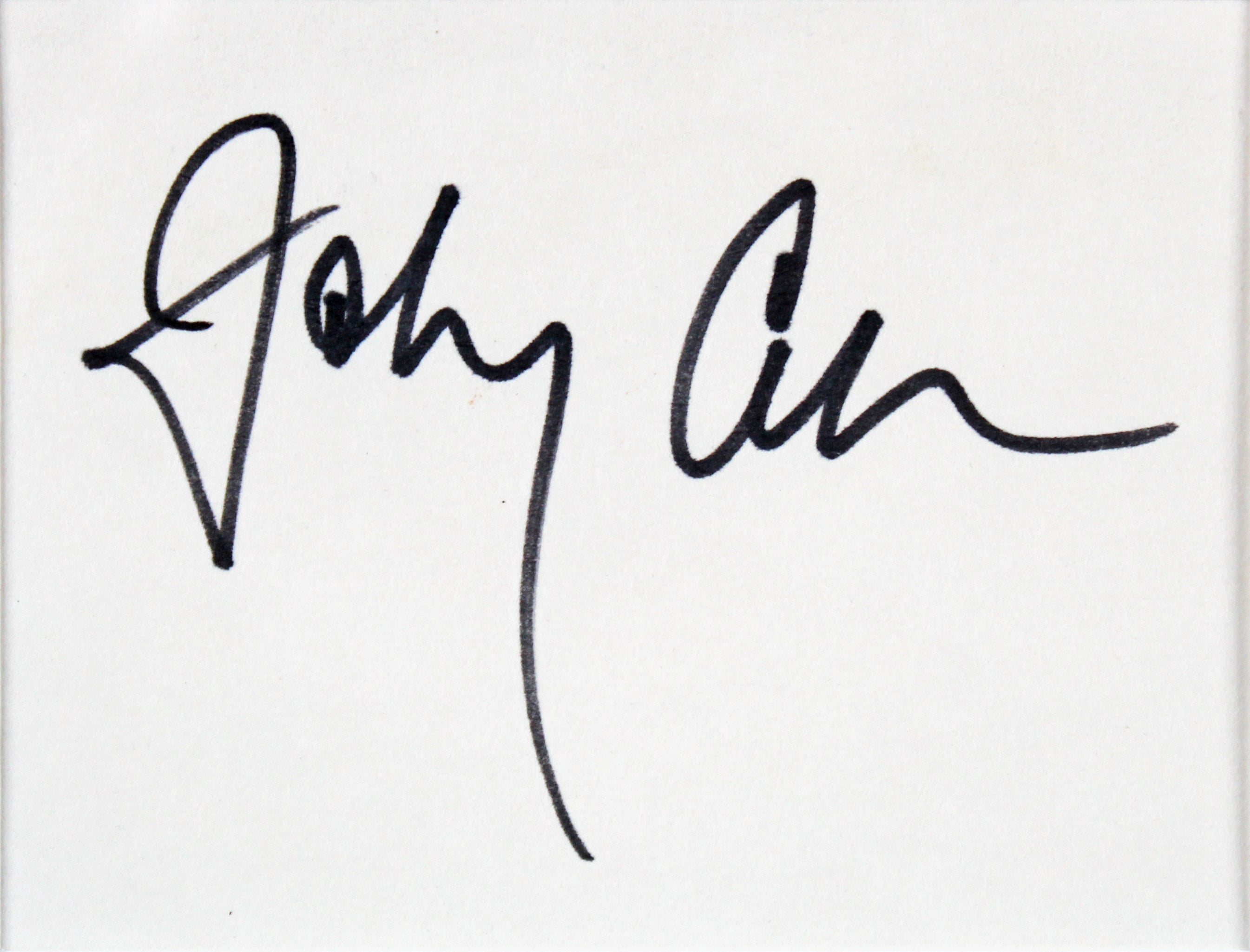 Johnny Cash Authentic Signed 3x5 Index Card Framed Display BAS #AD04932