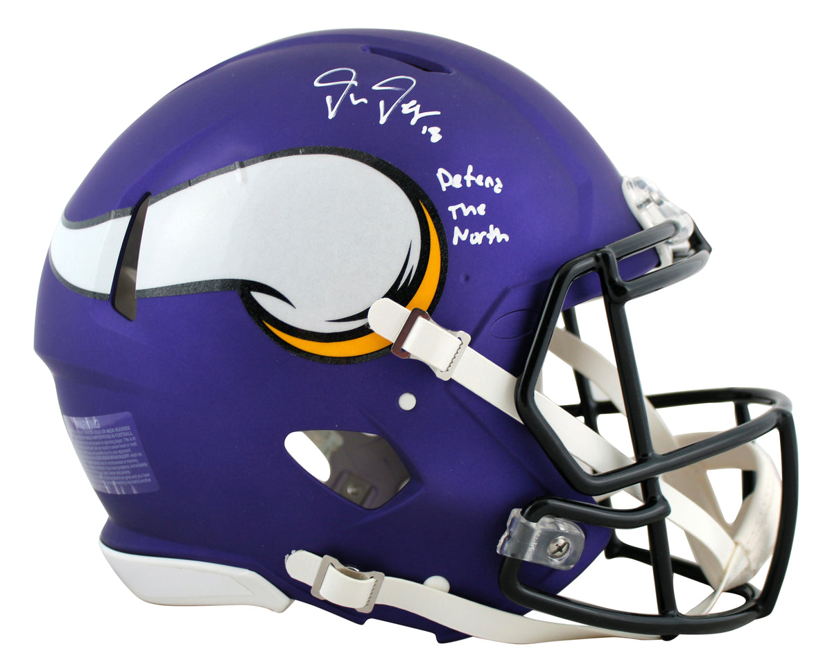 Vikings Justin Jefferson DTN Signed Full Size Speed Proline Helmet BAS Witnessed