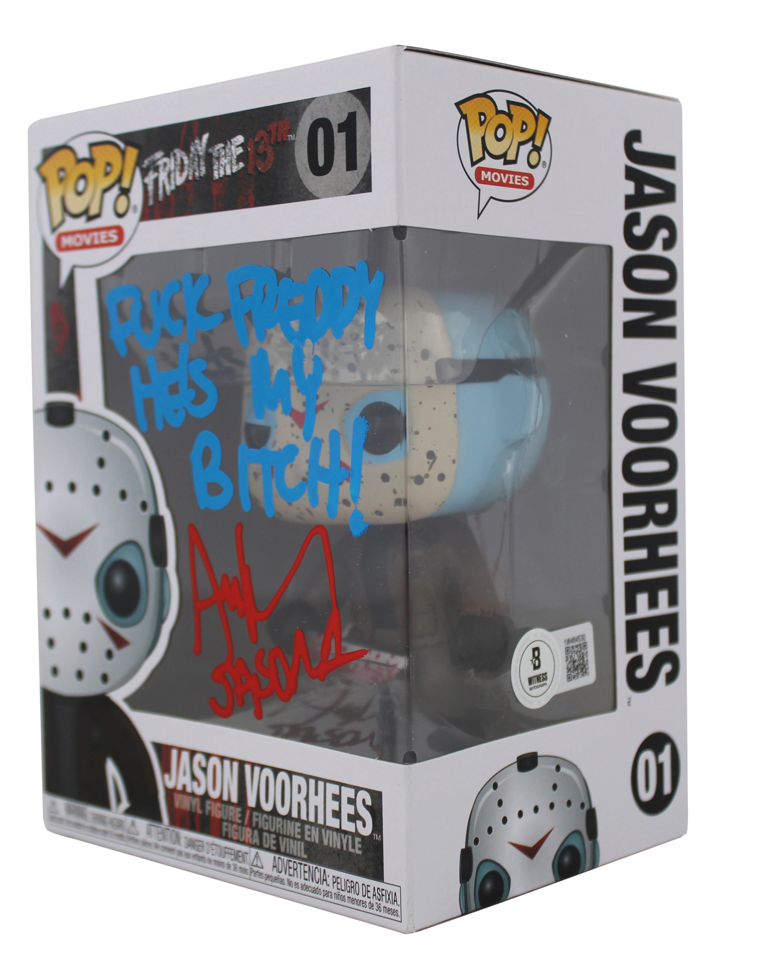 Ari Lehman F Freddy He's My B**** Signed Funko Pop Vinyl Figure w/ Red Sig BAS 2