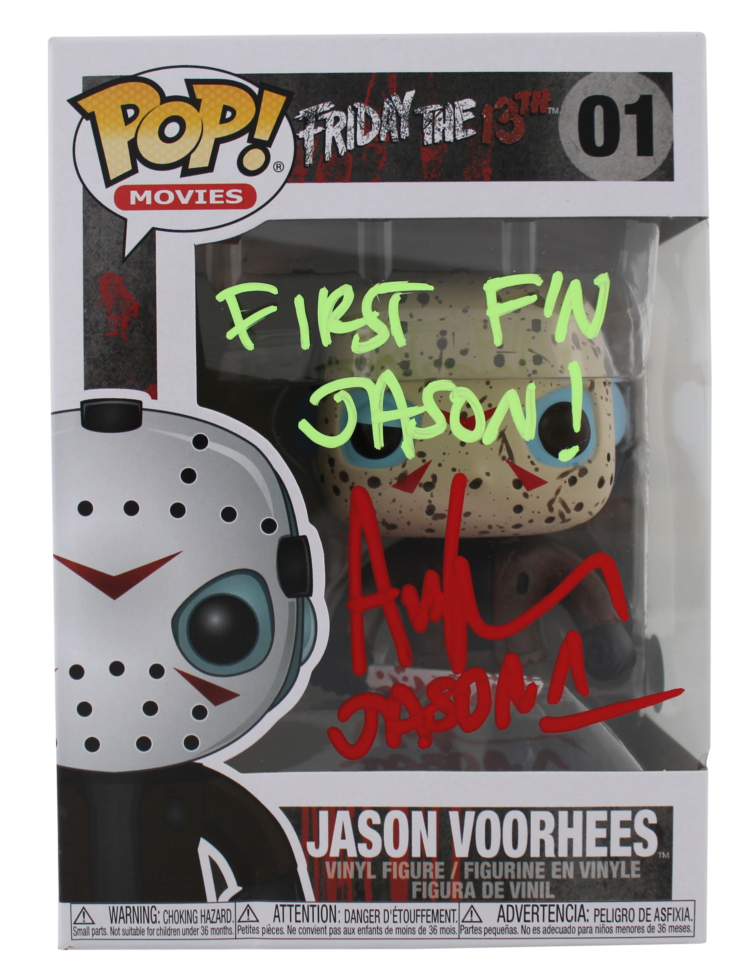 Ari Lehman "First F'n Jason" Signed Funko Pop Vinyl Figure w/ Red Sig BAS Wit