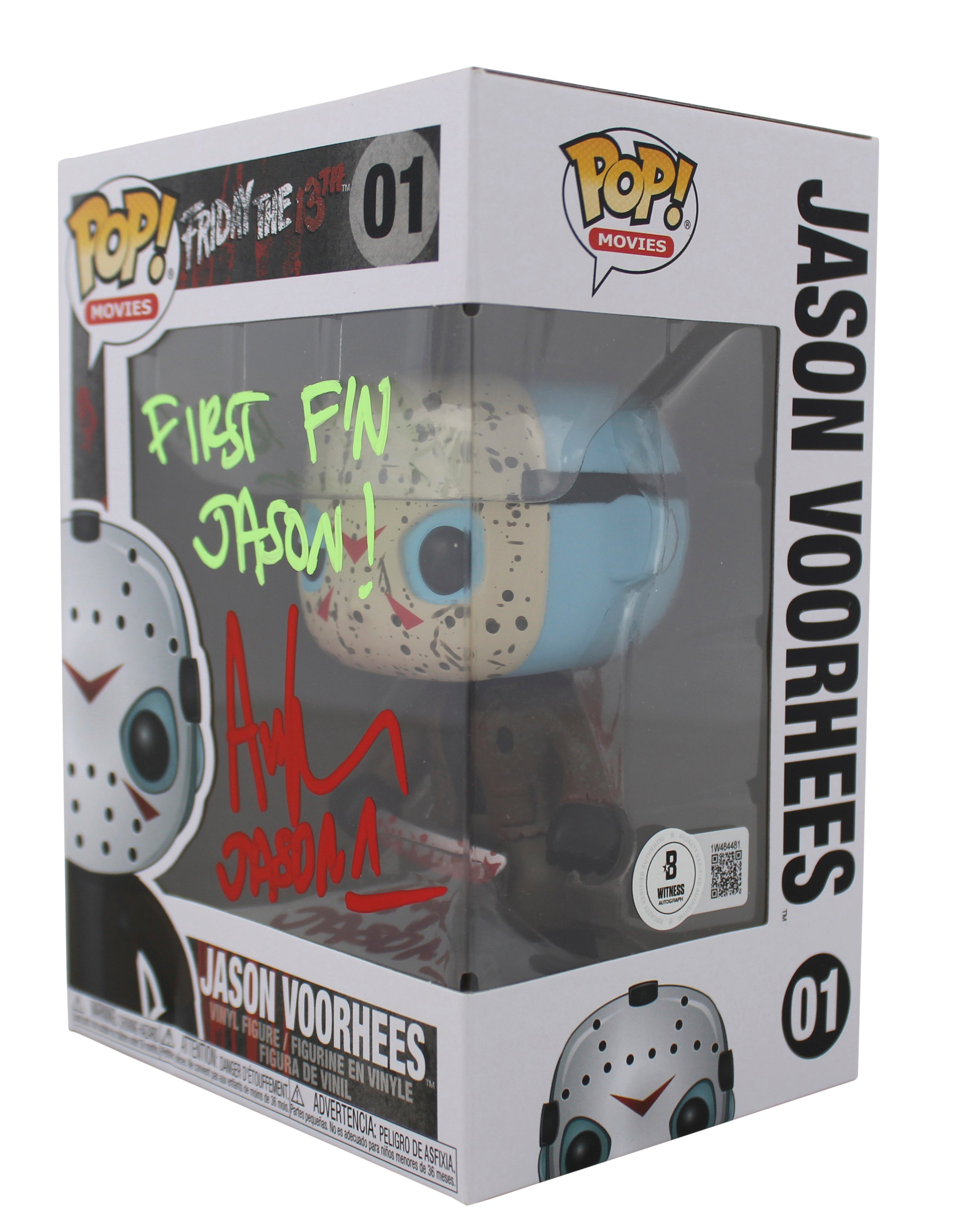 Ari Lehman "First F'n Jason" Signed Funko Pop Vinyl Figure w/ Red Sig BAS Wit