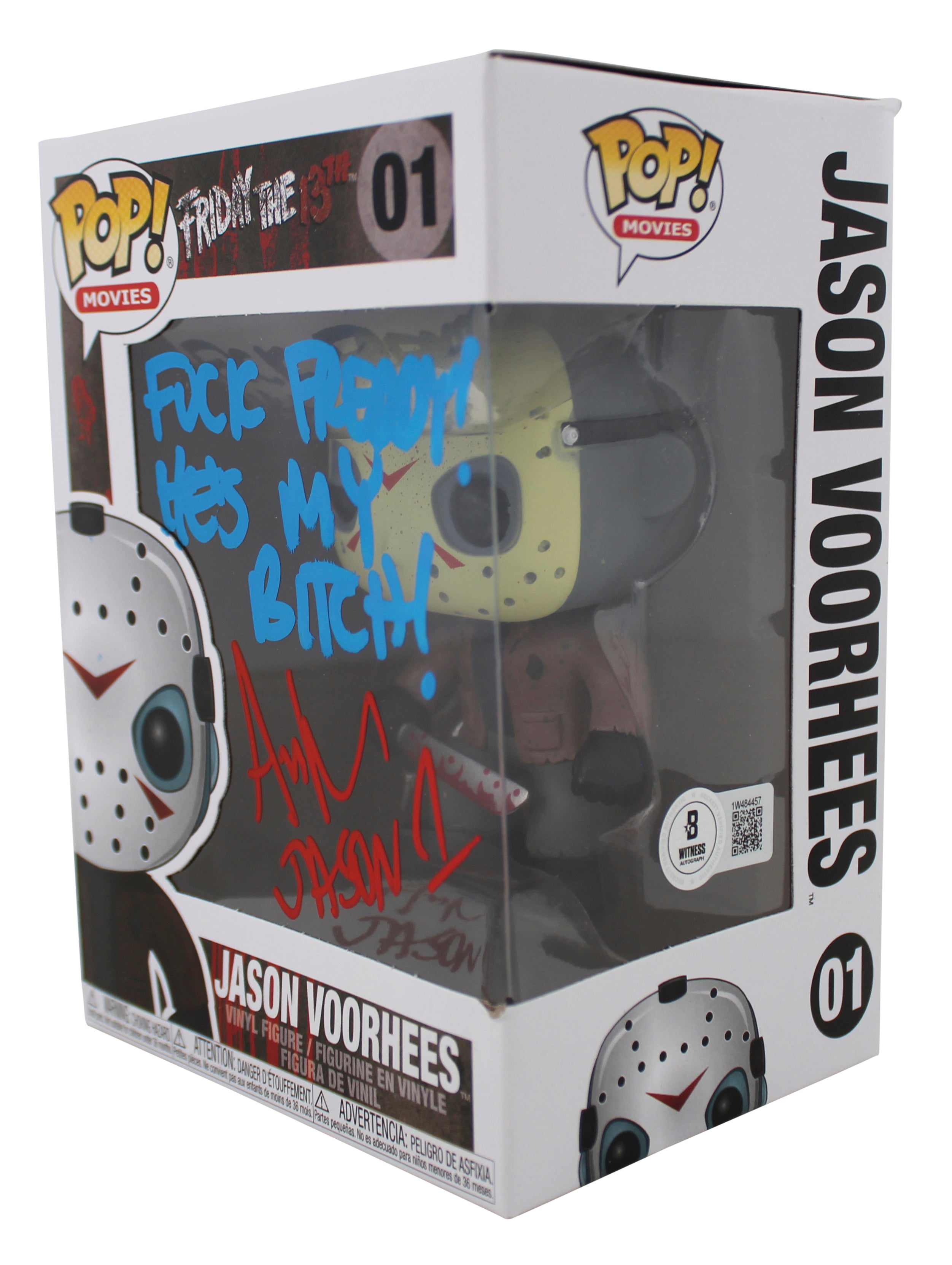 Ari Lehman "F' Freddy" Signed Funko Pop Vinyl Figure Alt #01 w/ Red Sig BAS Wit