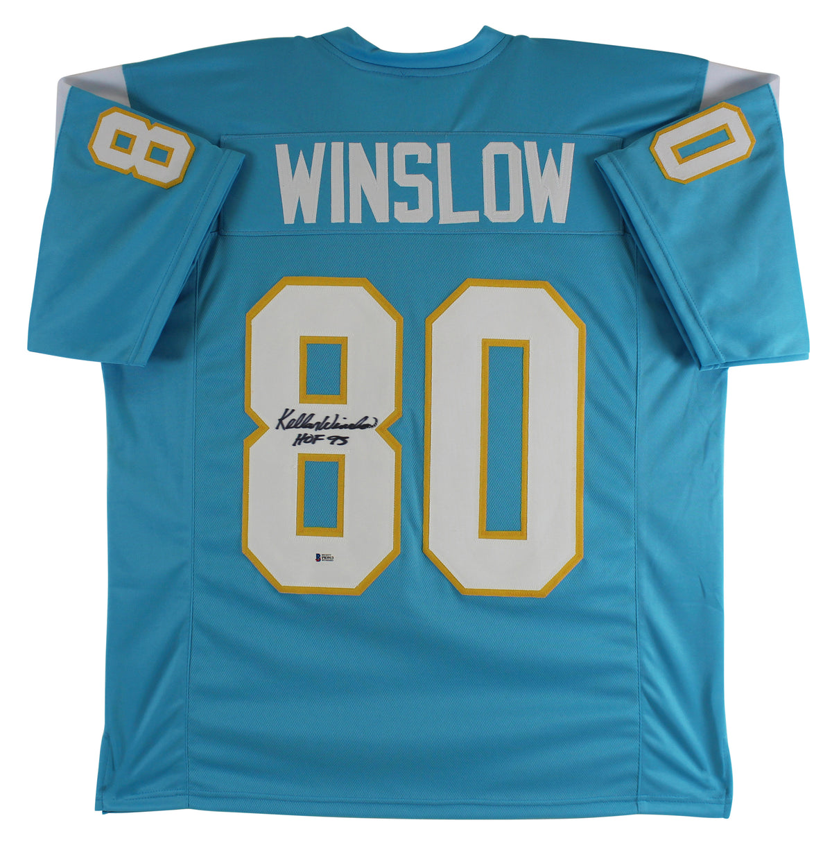 Kellen Winslow HOF 95 Authentic Signed Powder Blue Pro Style Jersey BAS Witness