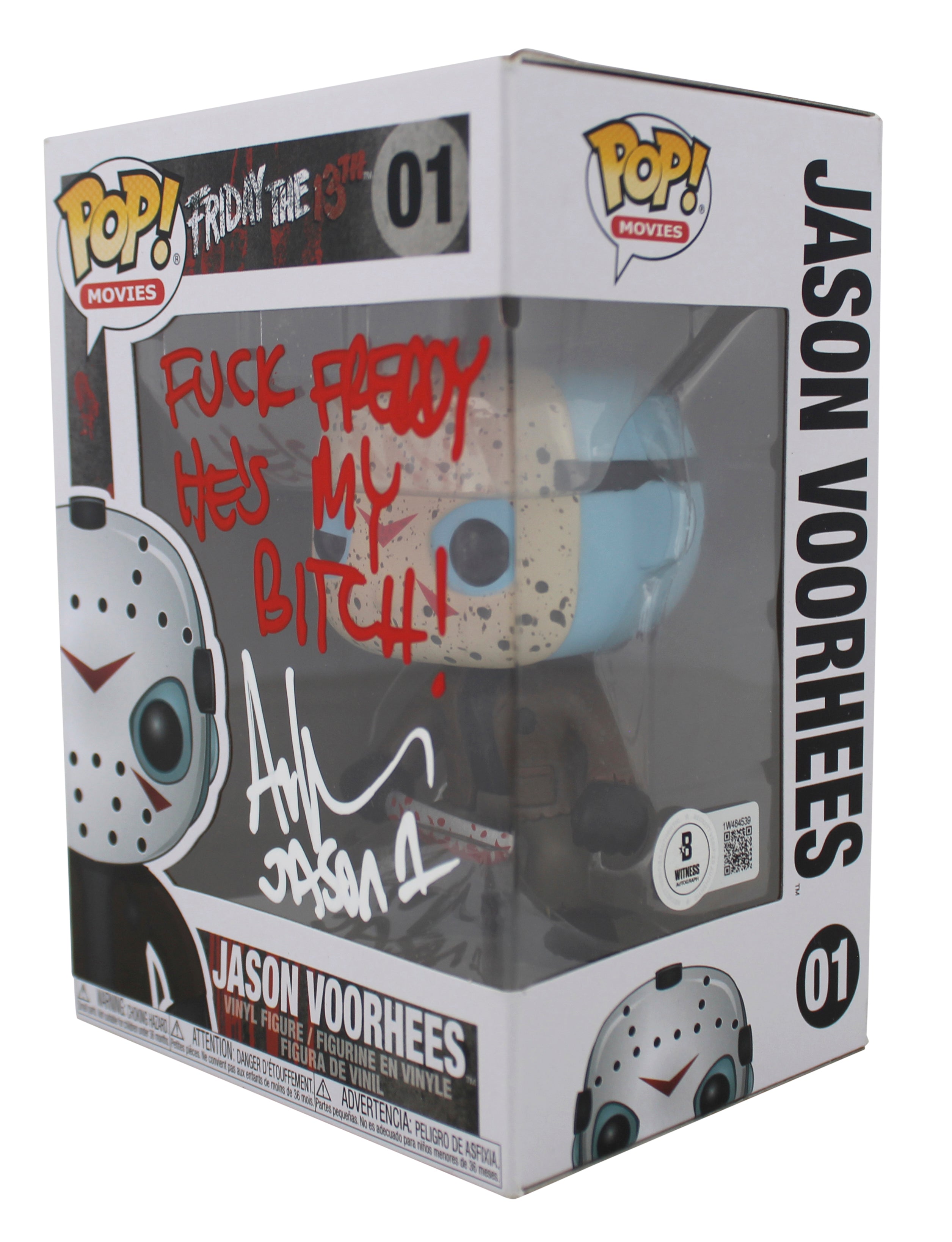 Ari Lehman "F Freddy" Signed Funko Pop Vinyl Figure w/ White Sig BAS Witnessed