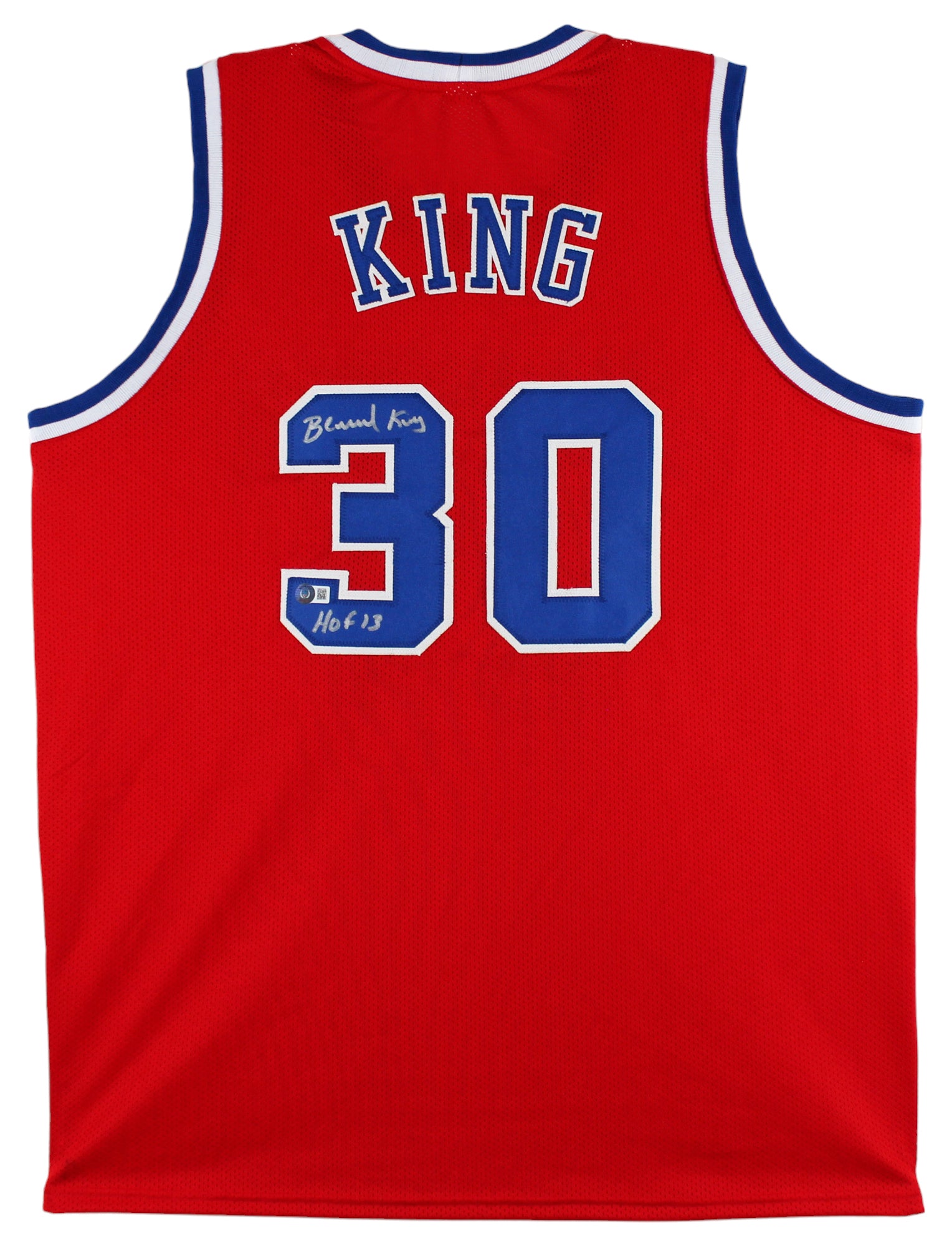 Bernard King "HOF '13" Authentic Signed Red Pro Style Jersey BAS Witnessed