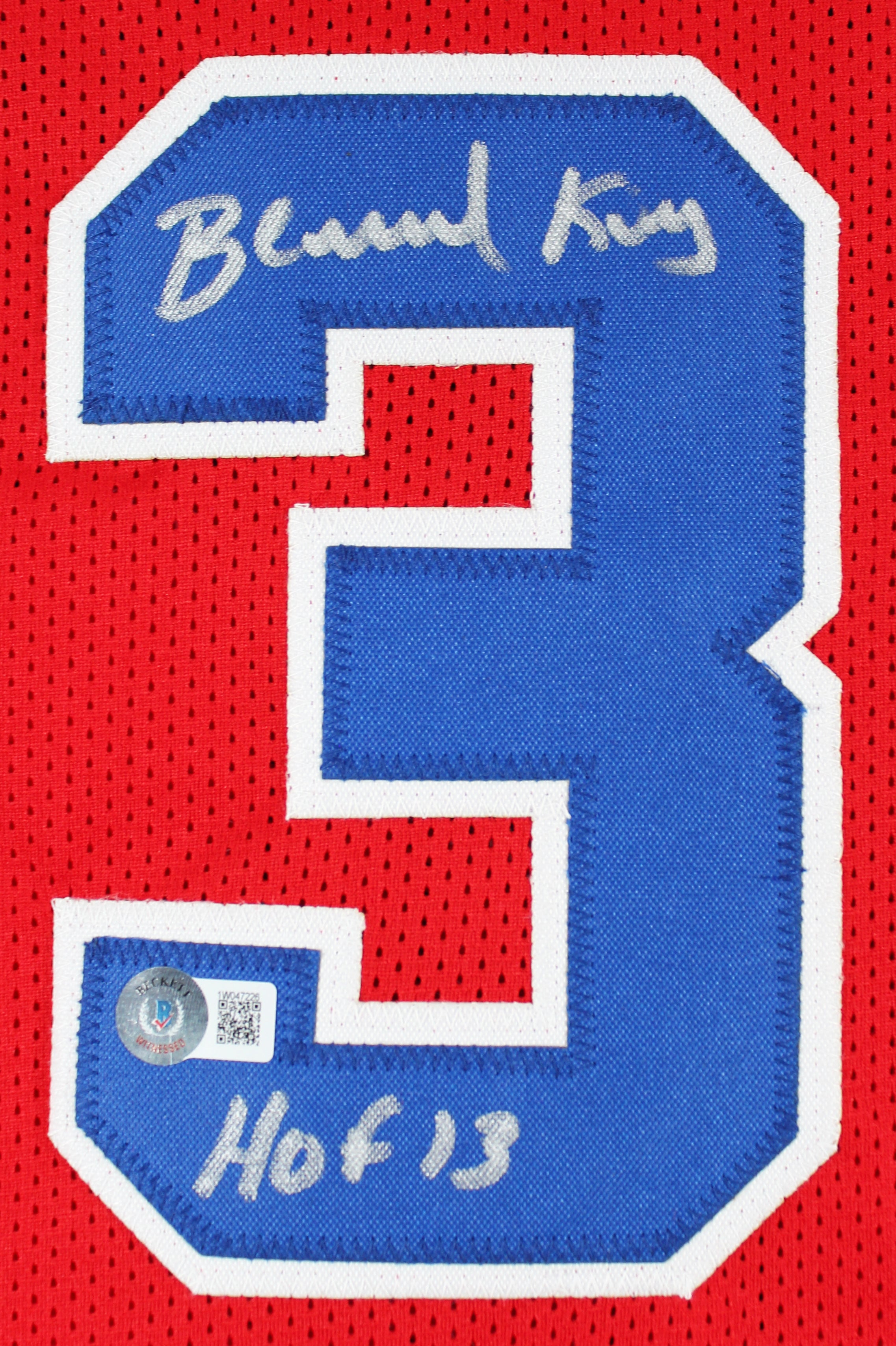 Bernard King "HOF '13" Authentic Signed Red Pro Style Jersey BAS Witnessed