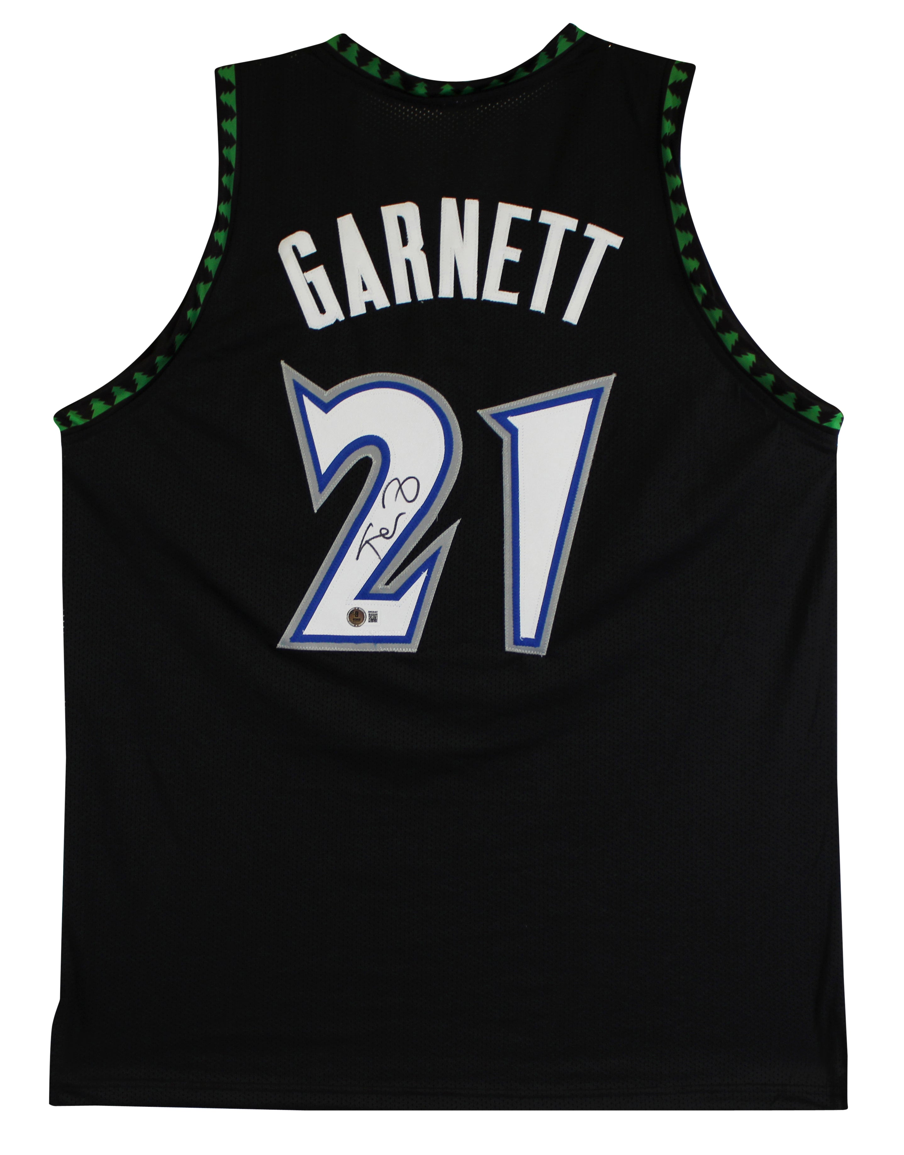Kevin Garnett Authentic Signed Black Pro Style Jersey  BAS Witnessed