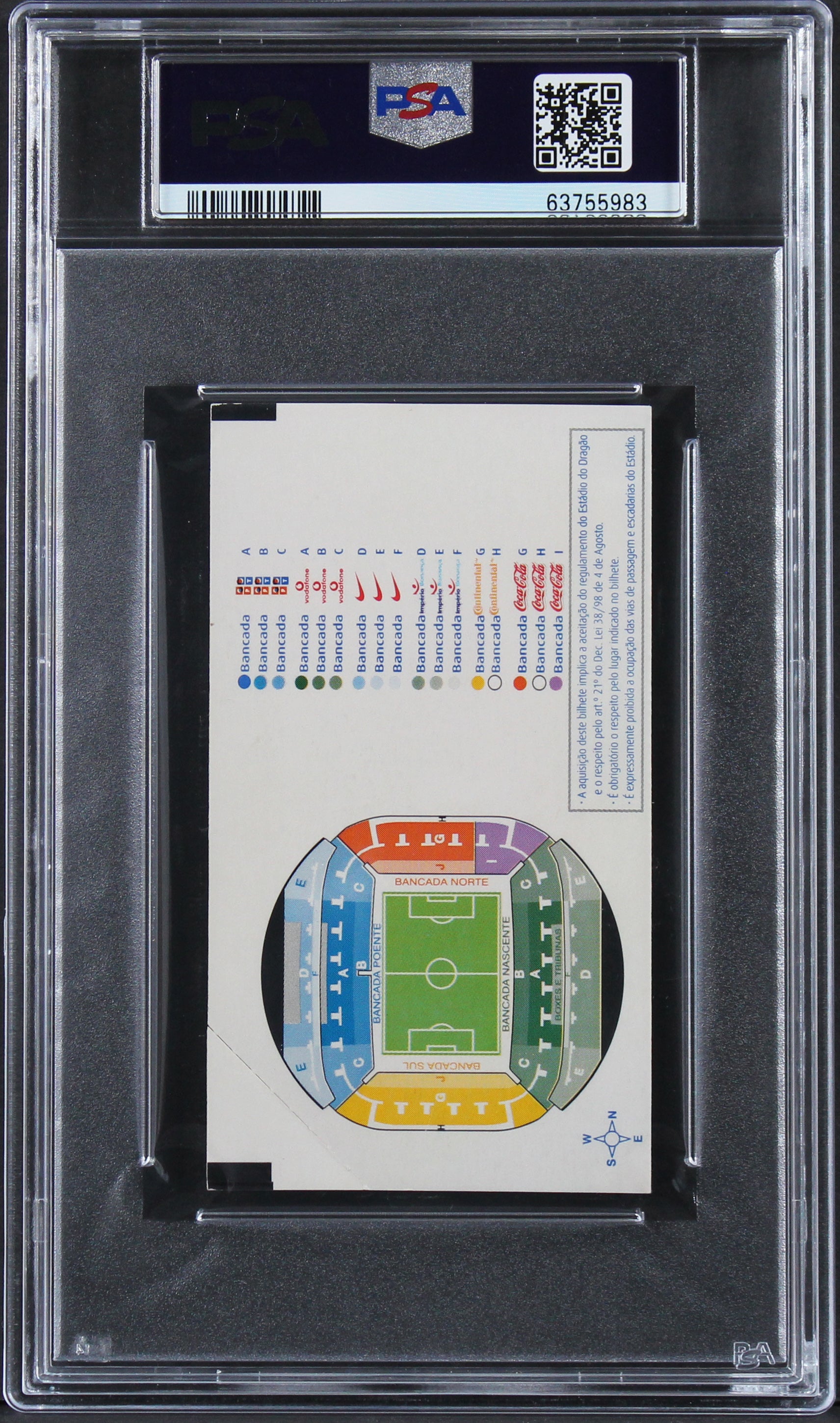 Barcelona Lionel Messi Club Debut Full Ticket Stub Graded NM 7! PSA/DNA Slabbed