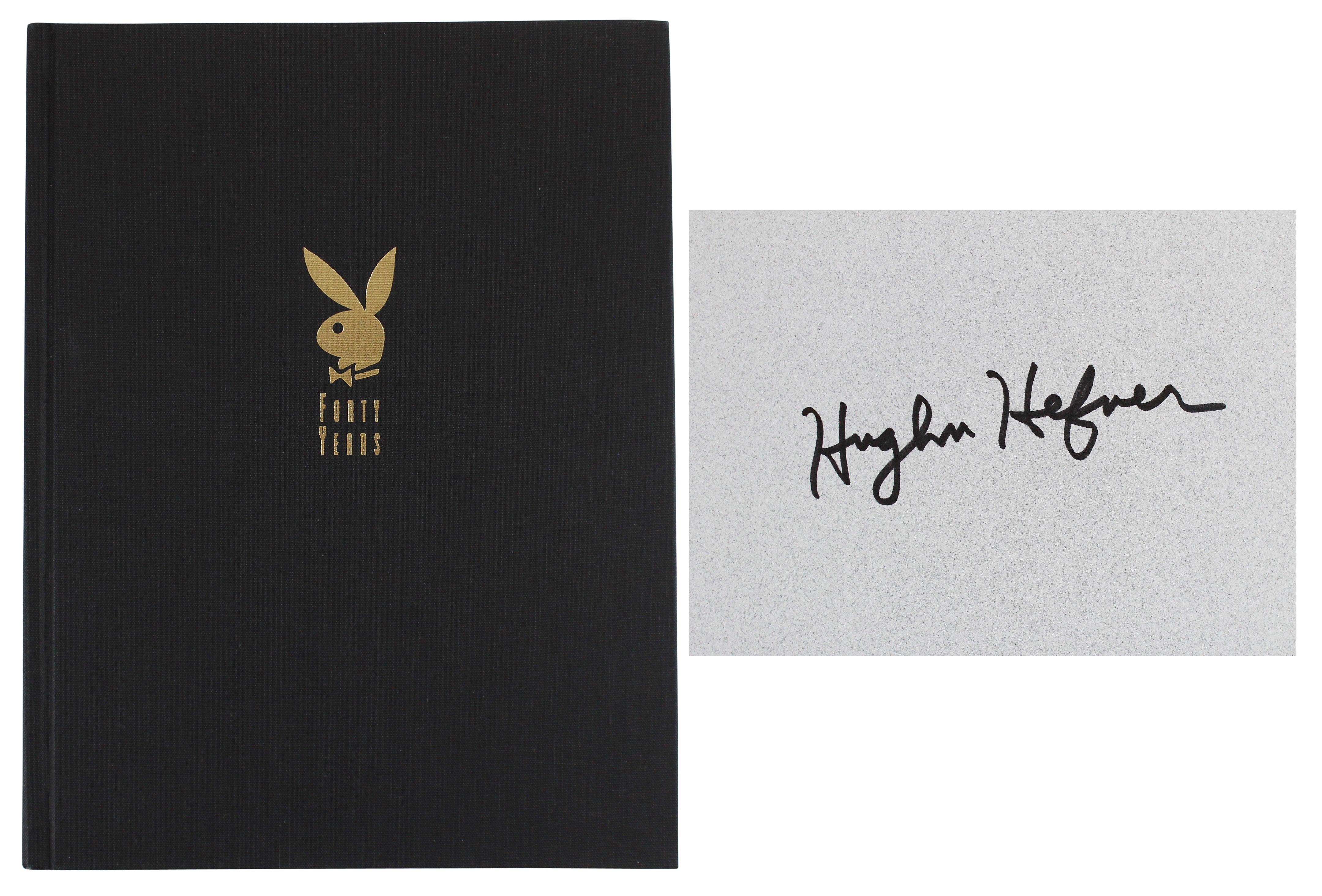 Hugh Hefner Playboy Signed Forty Years Hardcover Book Autographed BAS #A10876