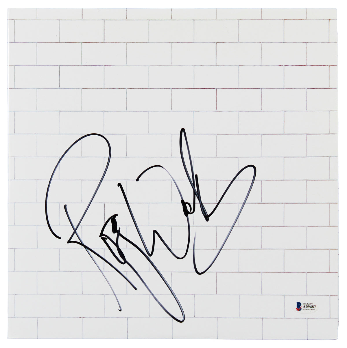 Roger Waters Pink Floyd Signed The Wall Album Cover W/ Vinyl BAS #A09487