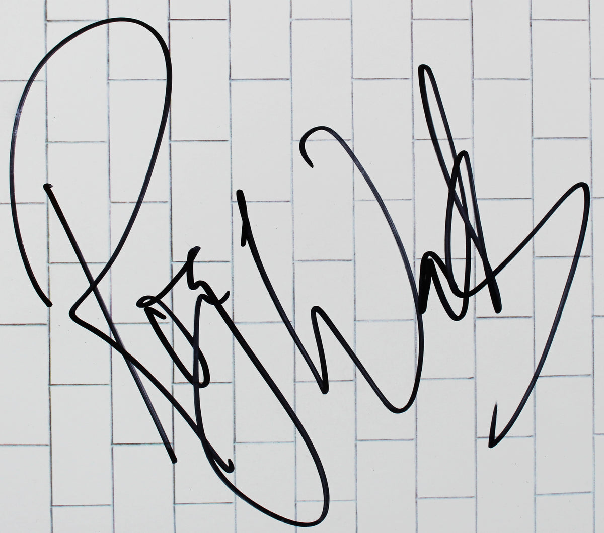 Roger Waters Pink Floyd Signed The Wall Album Cover W/ Vinyl BAS #A09383