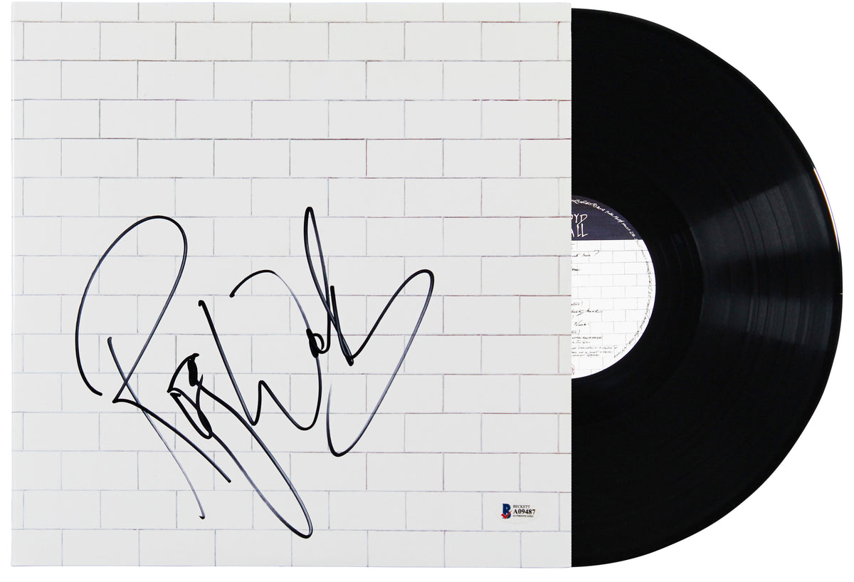 Roger Waters Pink Floyd Signed The Wall Album Cover W/ Vinyl BAS #A09487