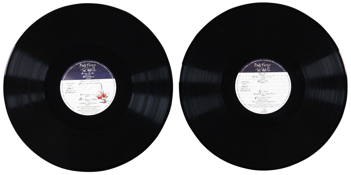 Roger Waters Pink Floyd Signed The Wall Album Cover W/ Vinyl BAS #A09487