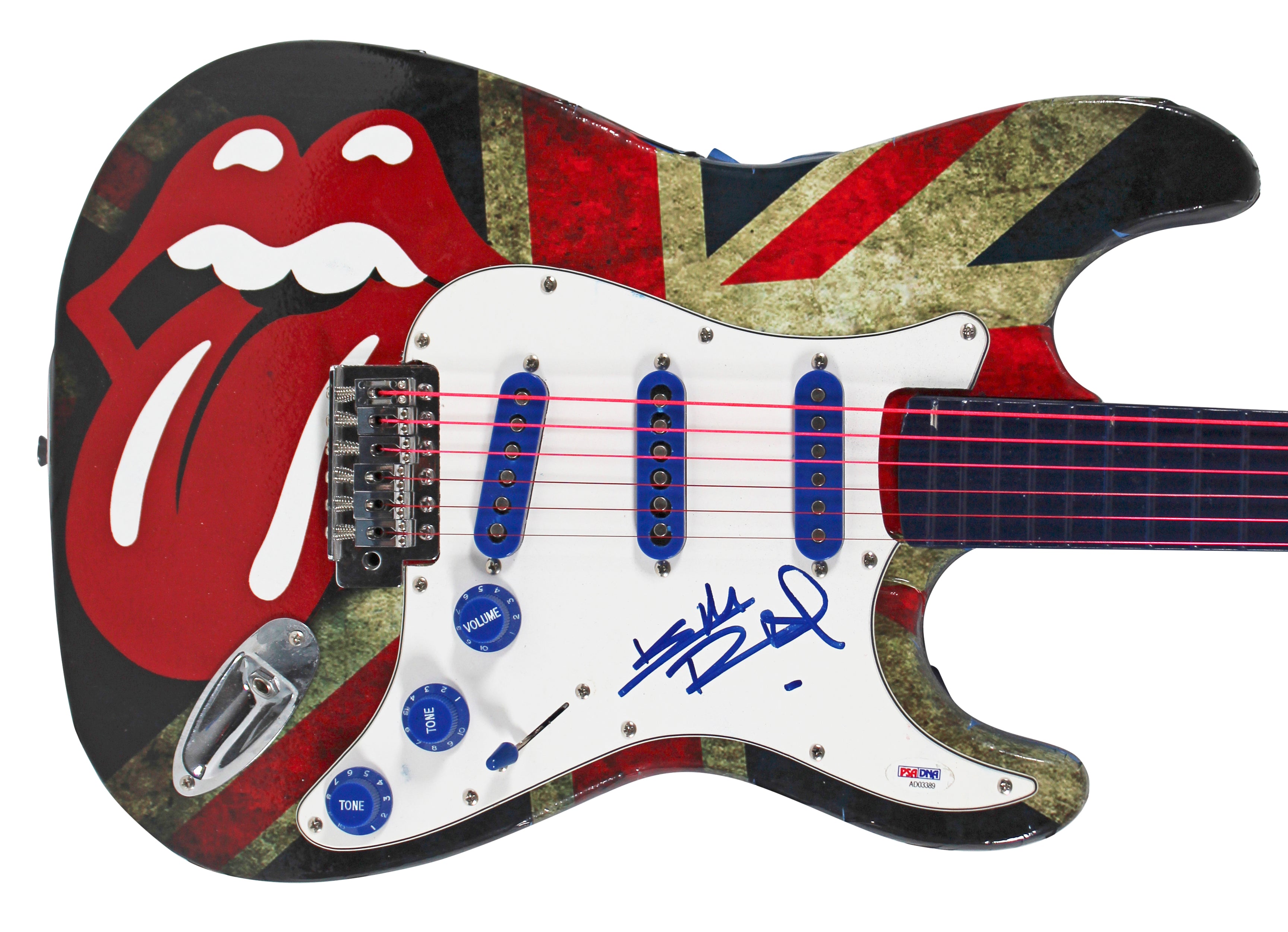 Keith Richards Rolling Stones Signed Custom British Flag Guitar PSA/DNA #AD03389