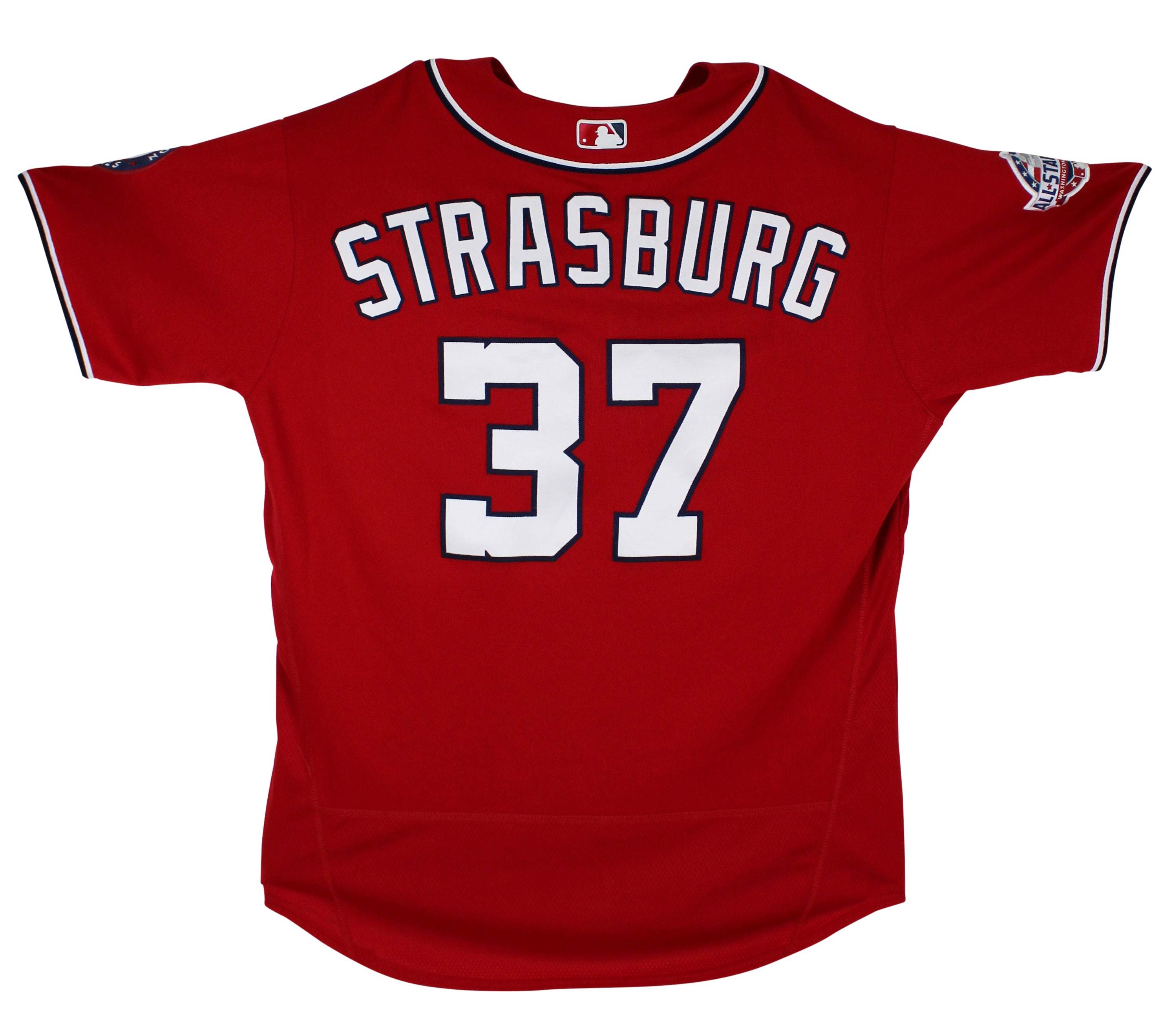 Nationals Stephen Strasburg 2018 Game Used Red Majestic Flexbase Jersey MLB