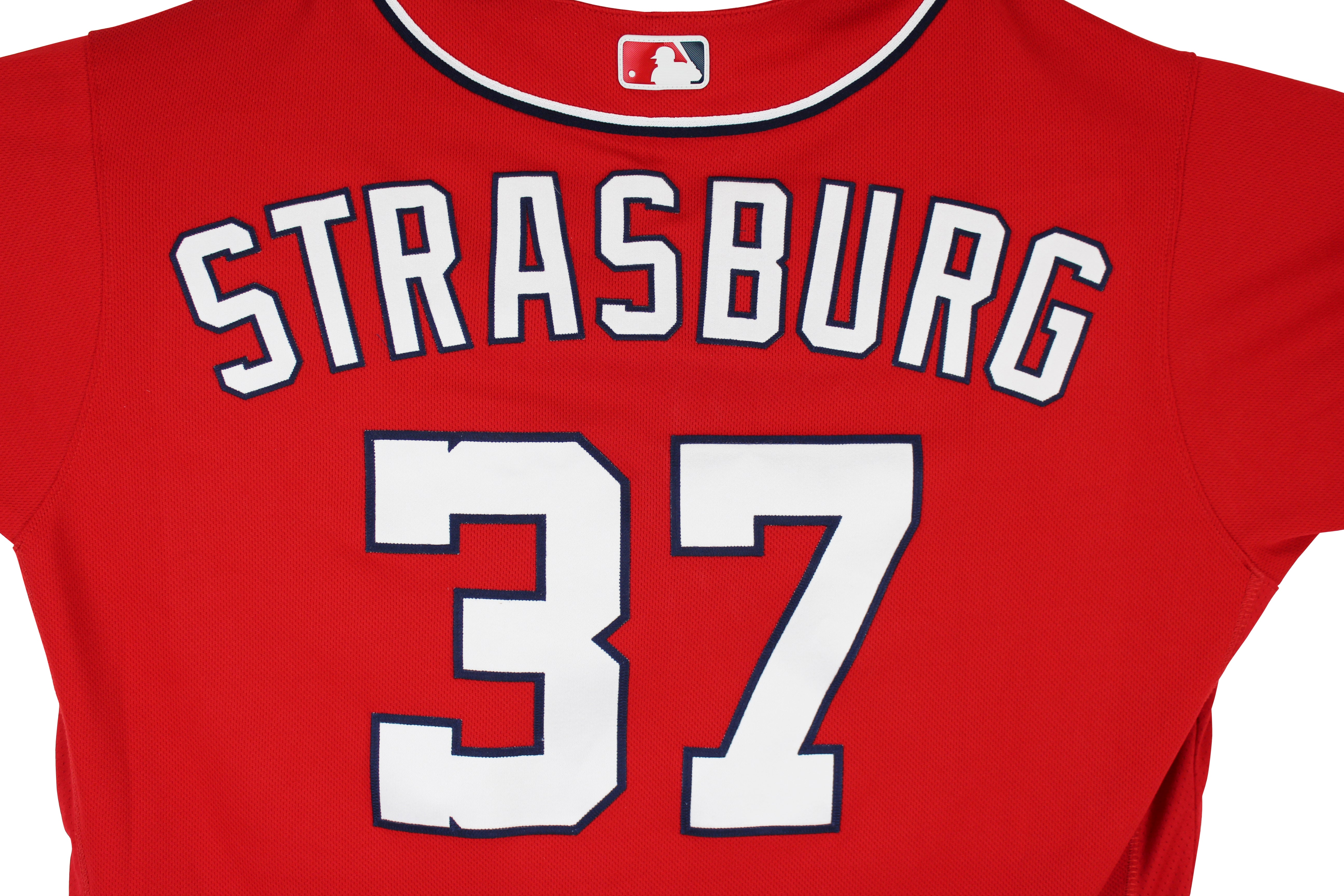 Nationals Stephen Strasburg 2018 Game Used Red Majestic Flexbase Jersey MLB