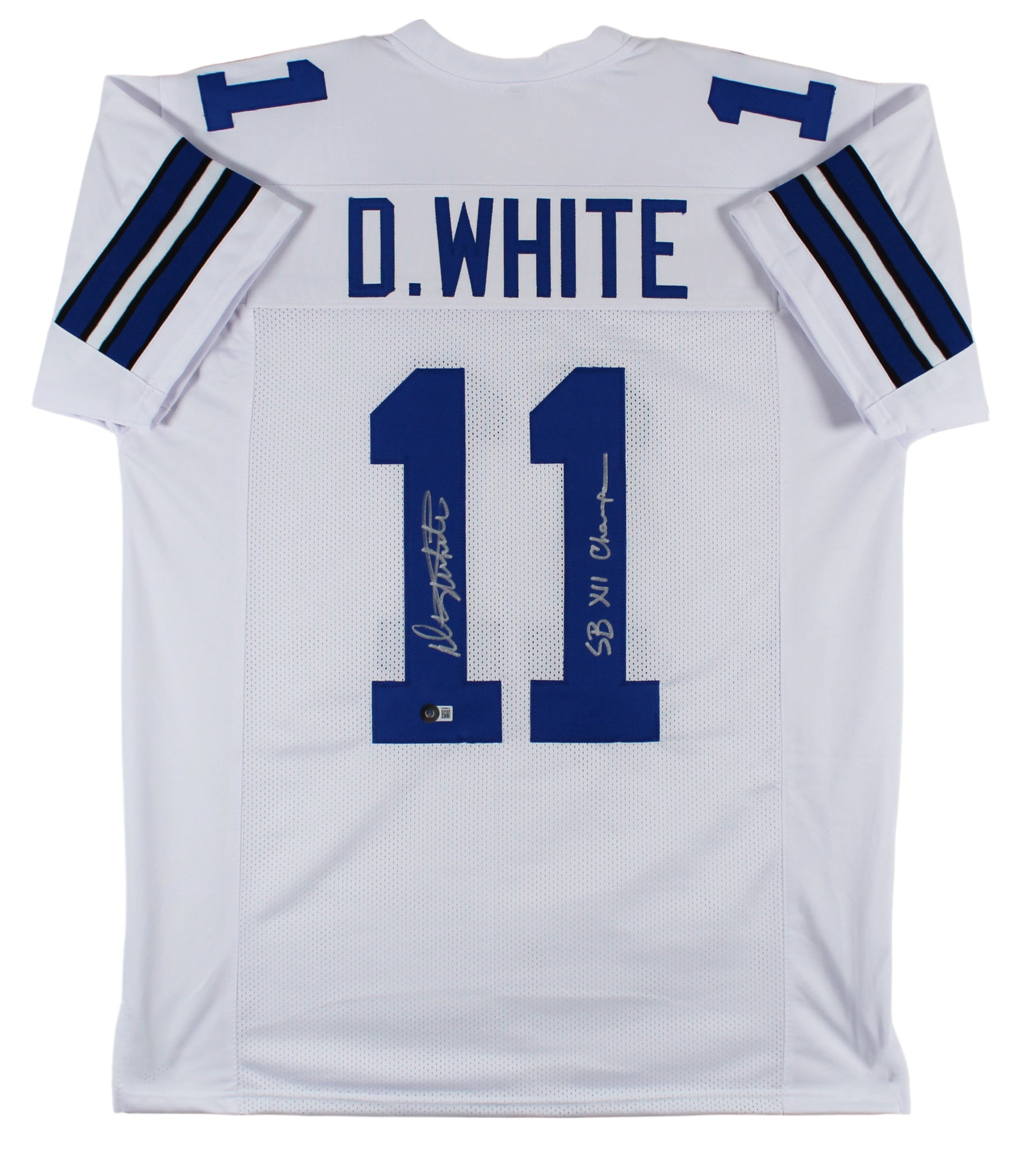Danny White "SB XII Champs" Authentic Signed White Pro Style Jersey BAS Witness