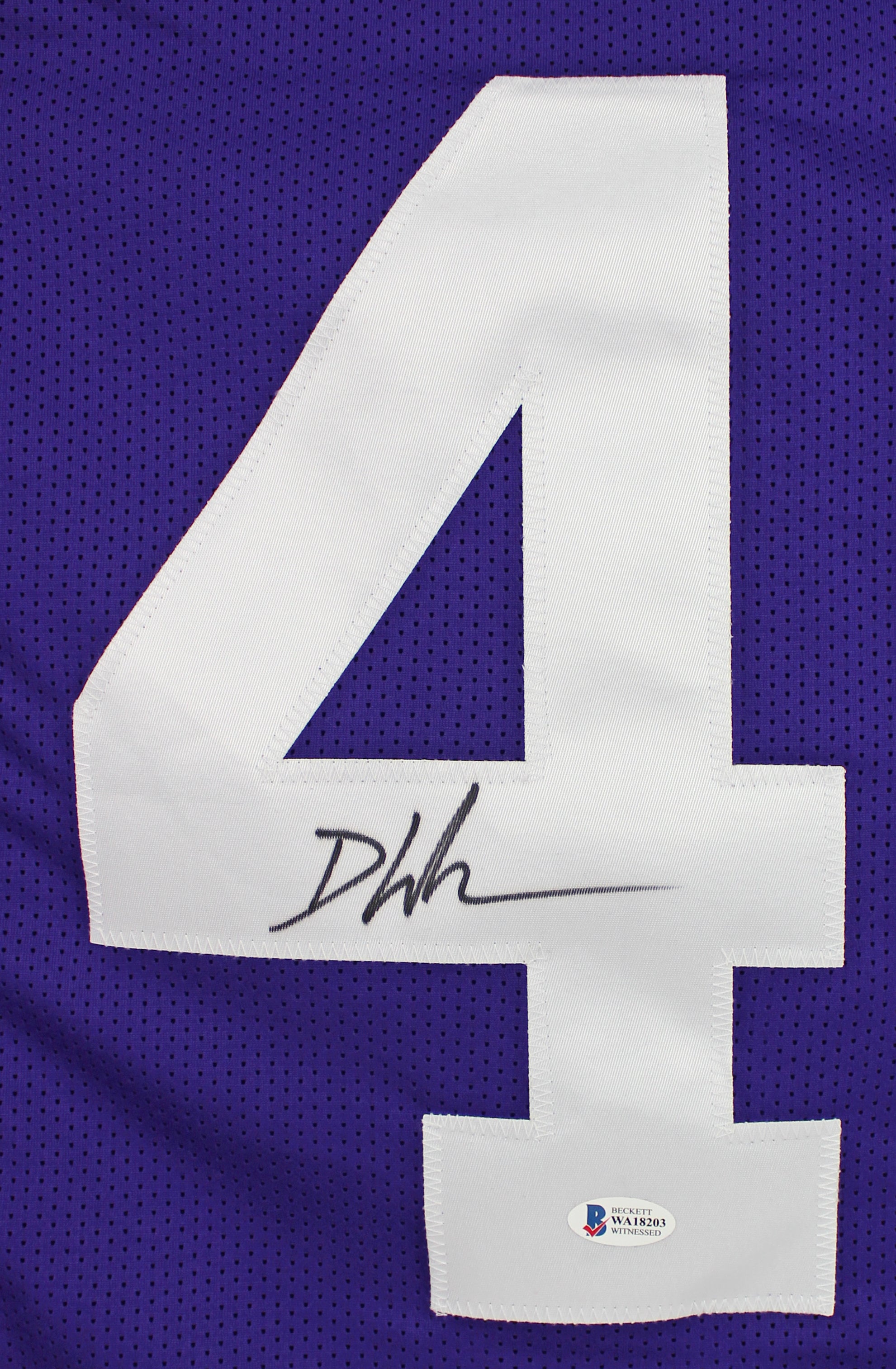 LSU Devin White Authentic Signed Purple Jersey Autographed BAS Witnessed