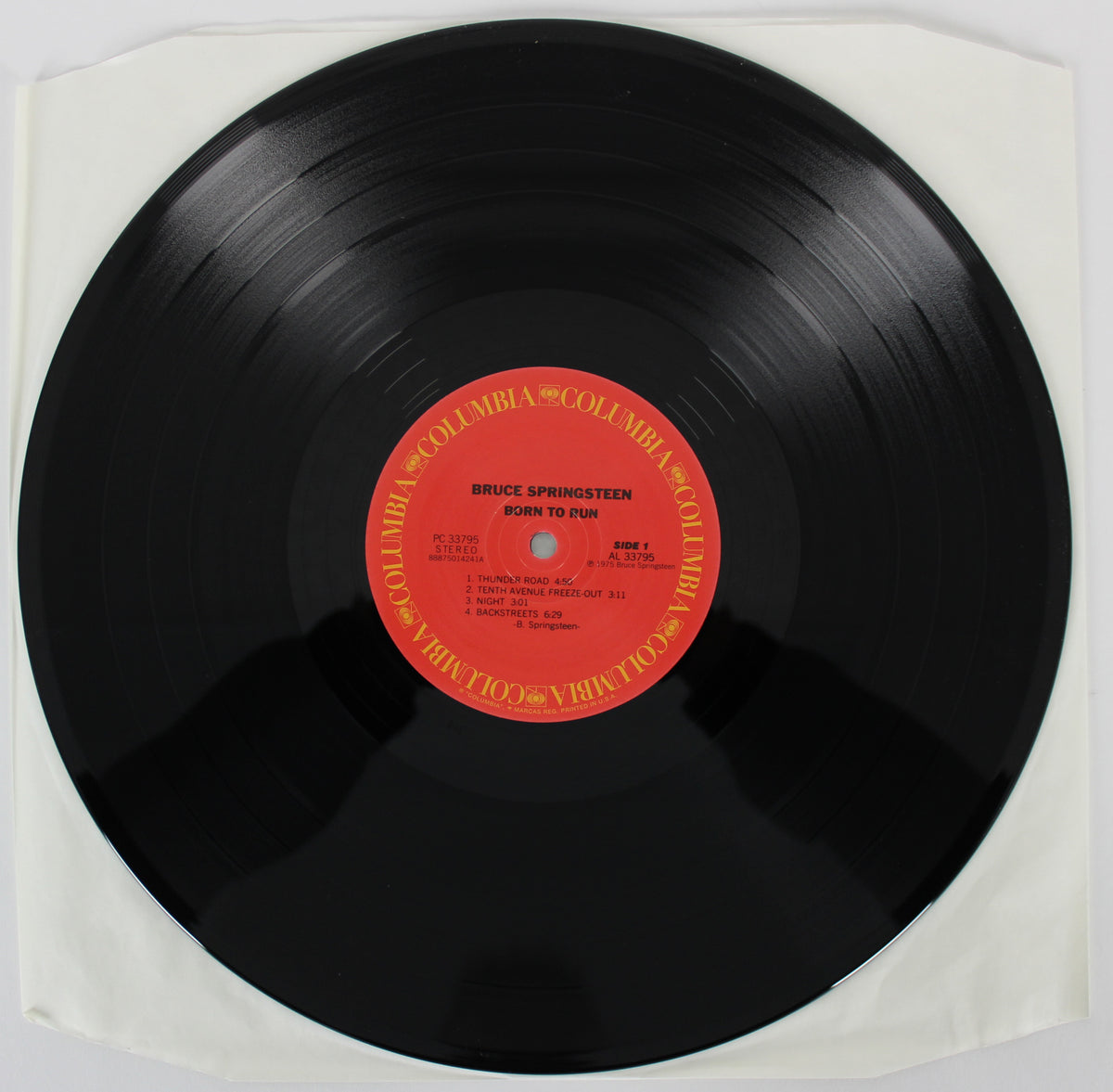 Bruce Springsteen Authentic Signed Born To Run Album Cover W/ Vinyl BAS #A78565