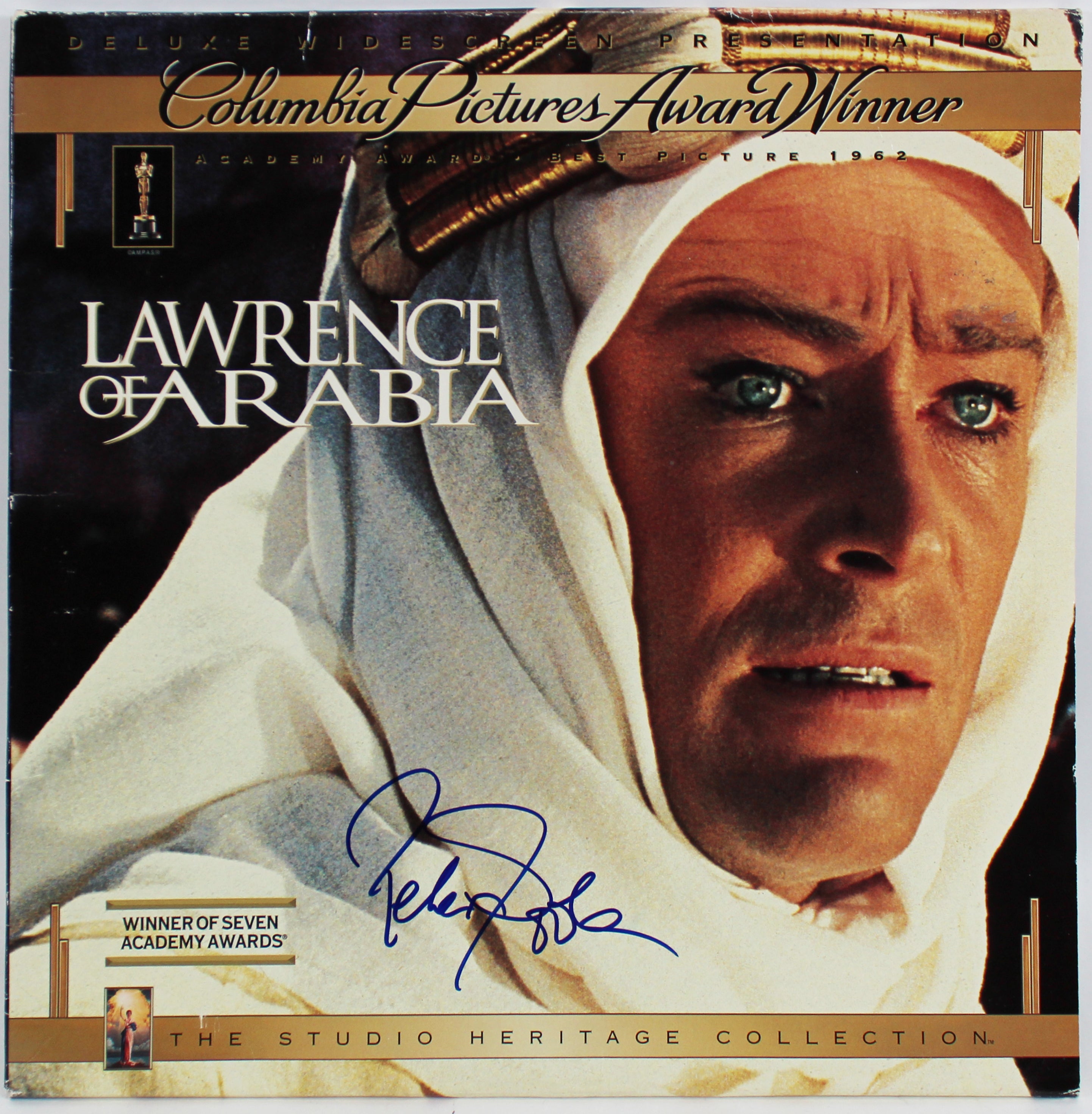 Peter O'Toole Authentic Signed Lawrence Of Arabia Laserdisc Cover BAS #X70136